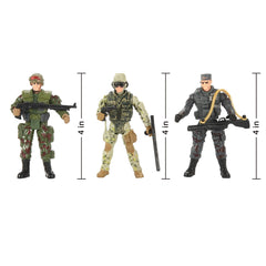 12Pcs Kids Valentine's Cards with Military Action Figure Toys - Classroom Exchange Gifts