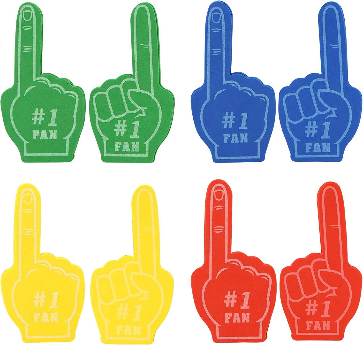 28 Foam Fingers with Valentine's Day Cards for Classroom Exchange