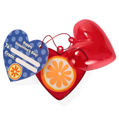 28-Piece Valentine's Fruit Eraser Set with Hearts and Cards for Kids Classroom Exchange Gifts
