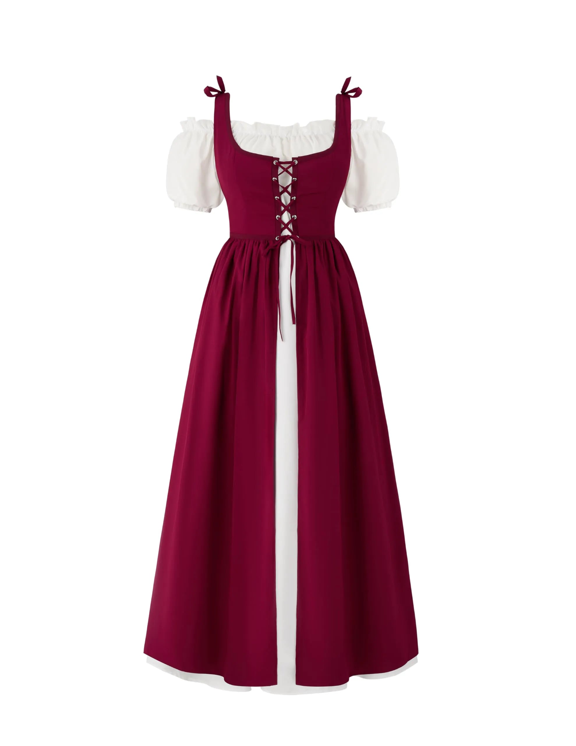Women's Medieval Renaissance Peasant Maxi Dress for Halloween