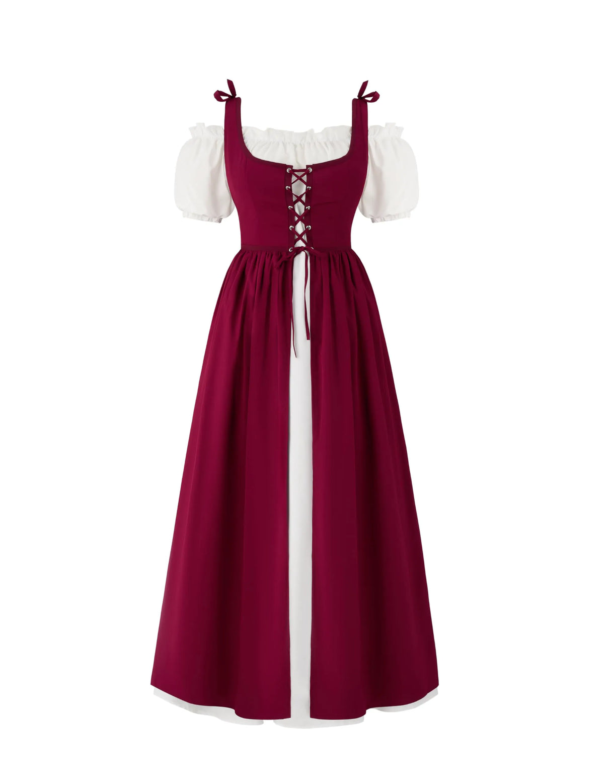 Women's Medieval Renaissance Peasant Maxi Dress for Halloween