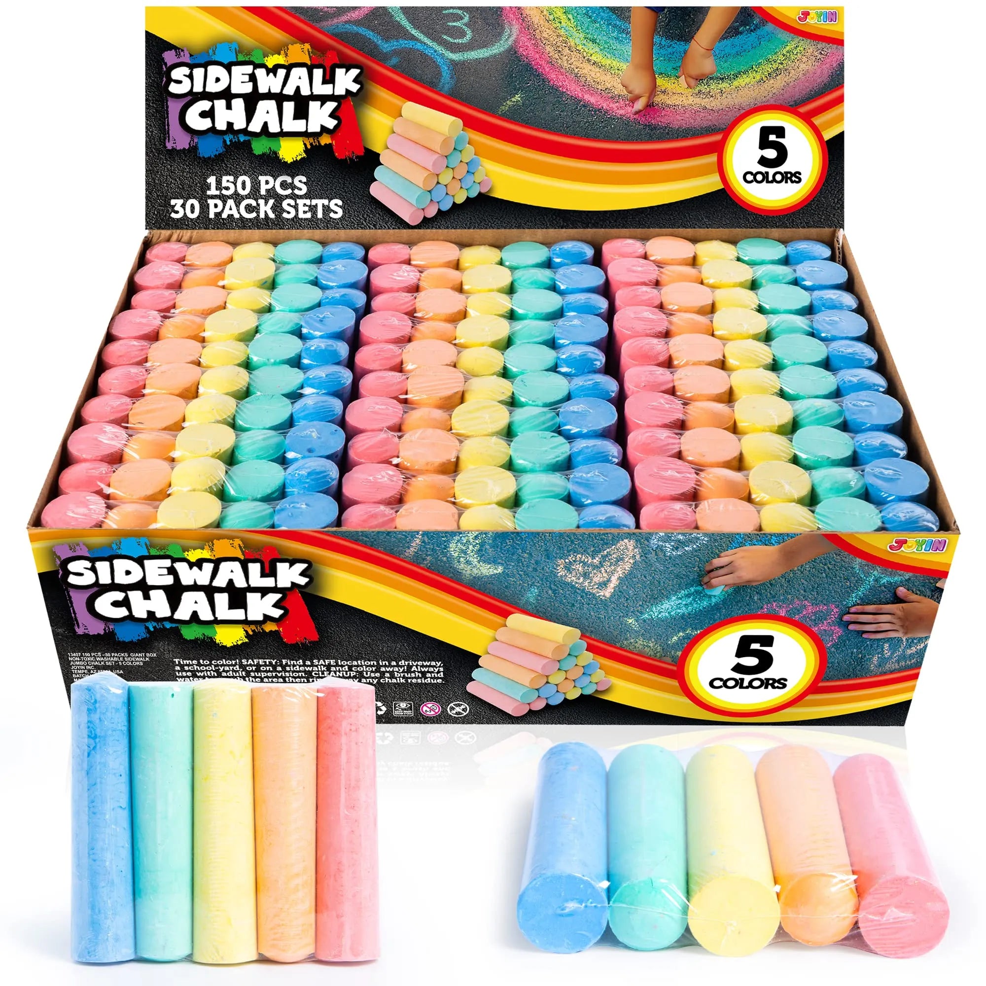 Sidewalk Chalk, 150 Pieces