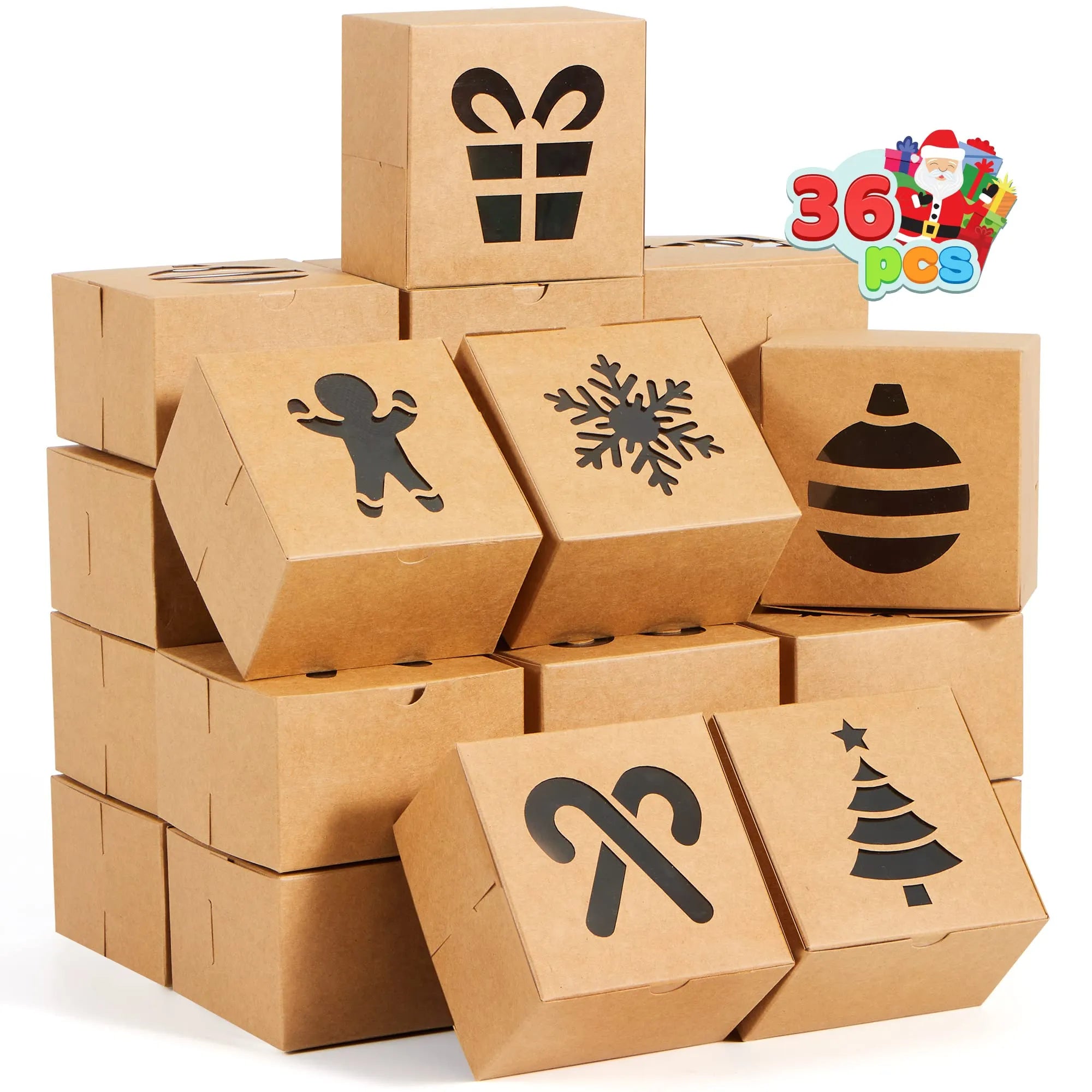 Brown Kraft Cookie Boxes (36 Pack)
