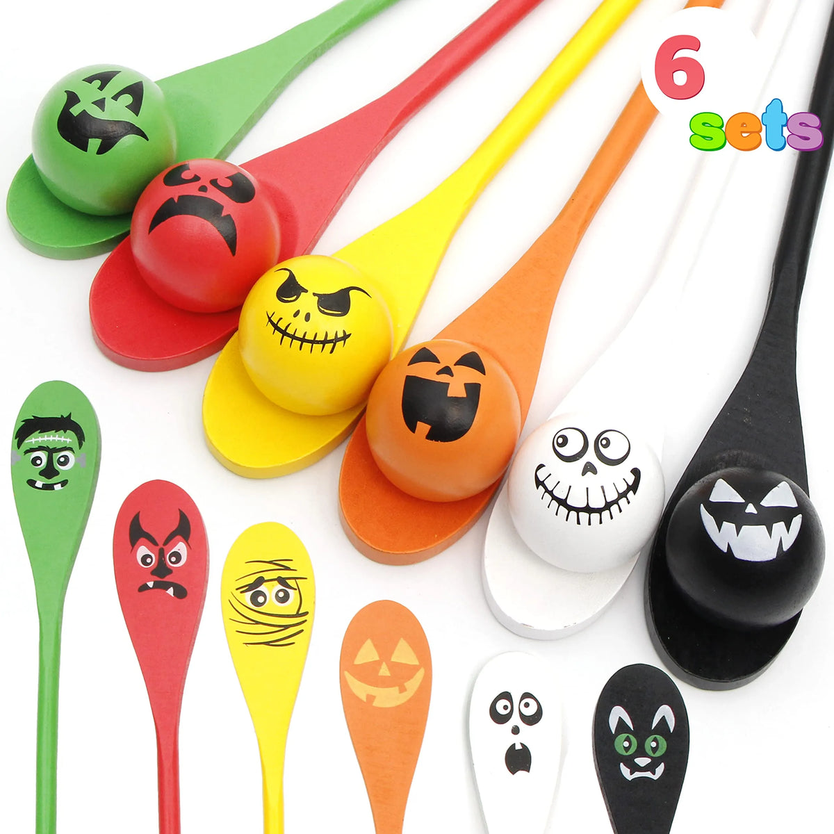 Egg and Spoon Race Game Set of 6