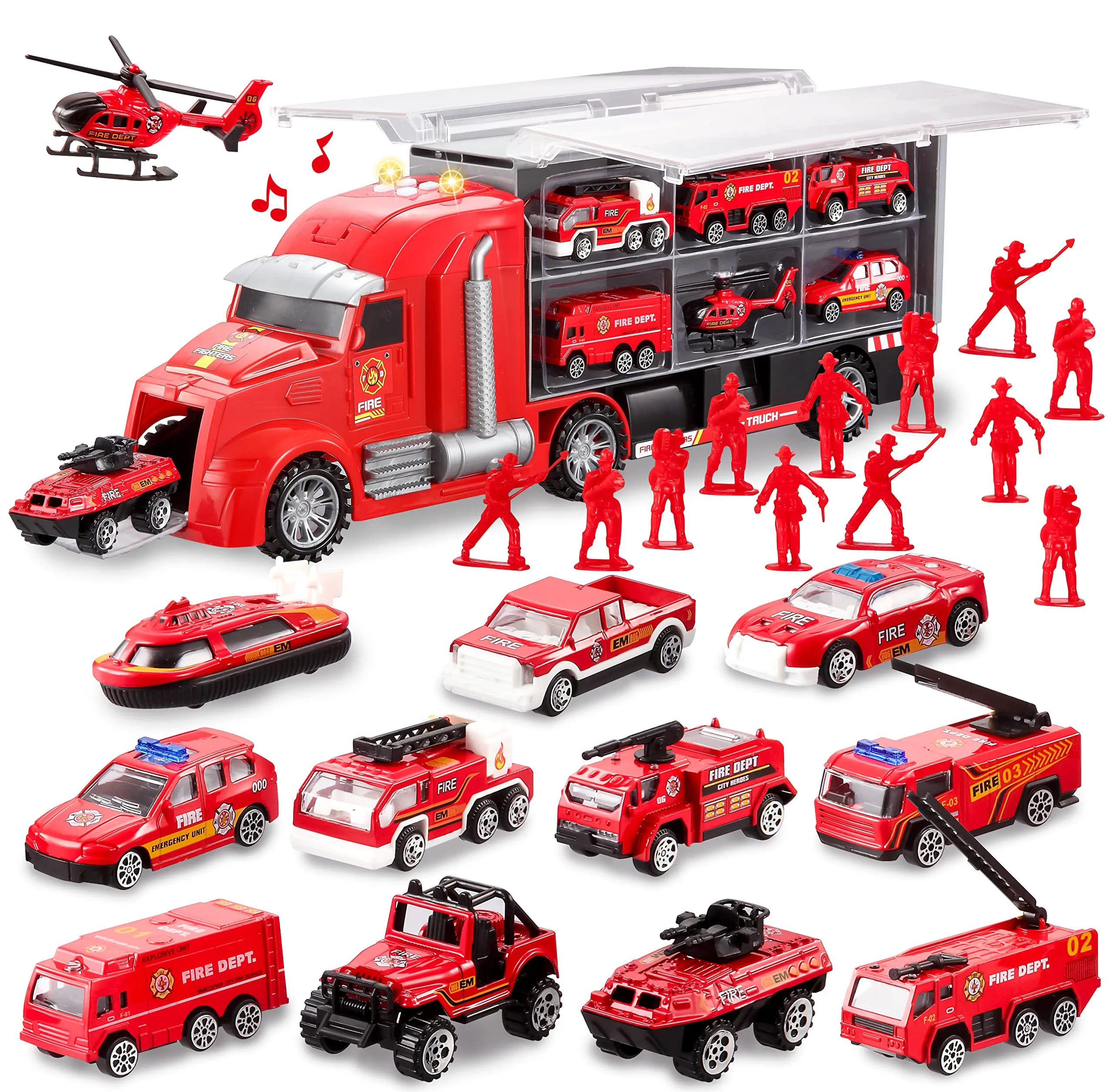 25-in-1 Die-Cast Construction Truck Toy Set
