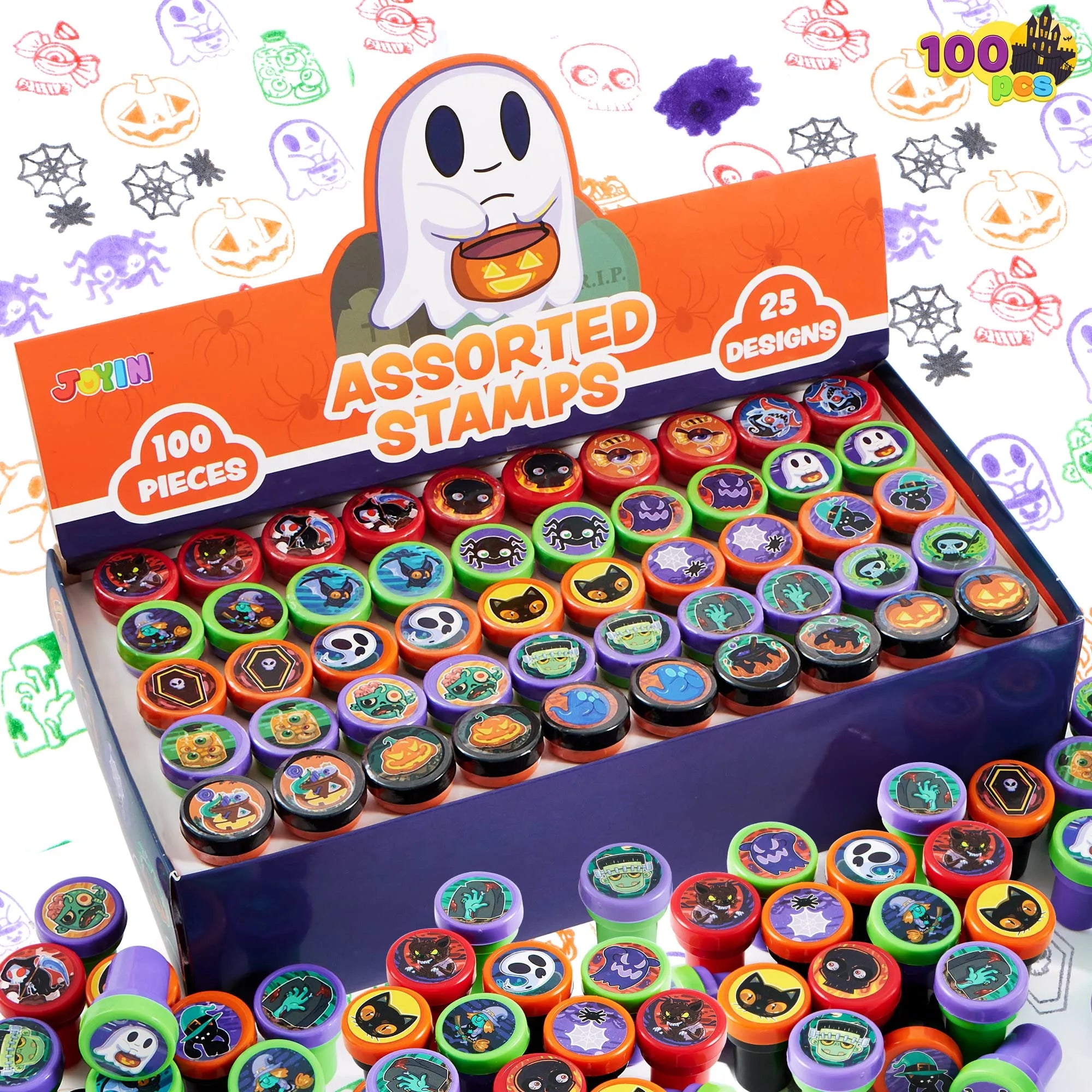 100 Assorted Halloween Stampers