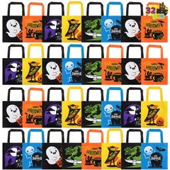 32-Pack Halloween Non-Woven Colorful Tote Gift Bags