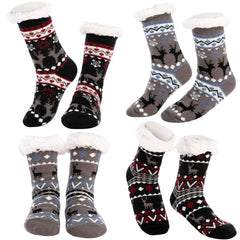 Premium Fleece Crew Socks - 4 Pack