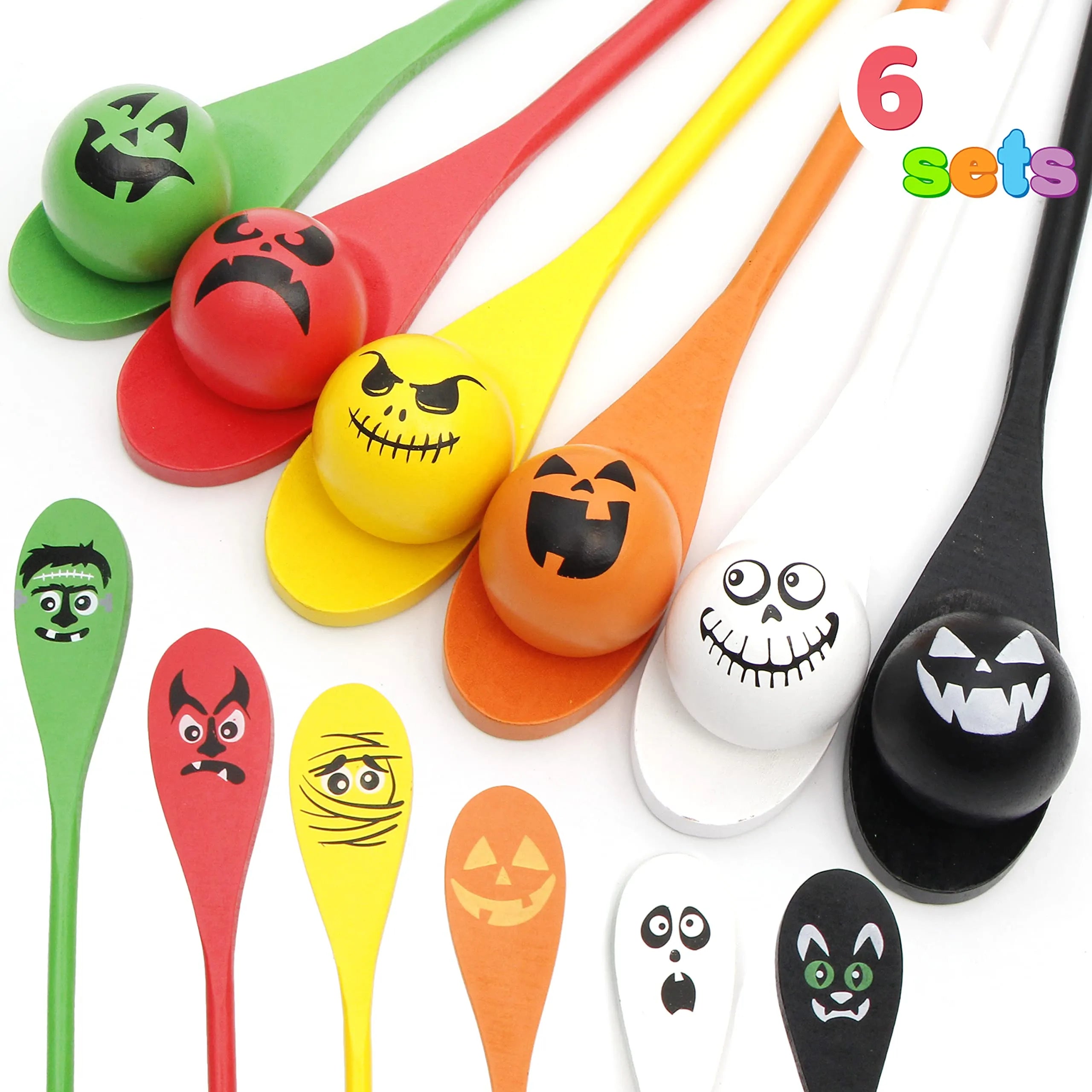 Egg and Spoon Race Game Set of 6
