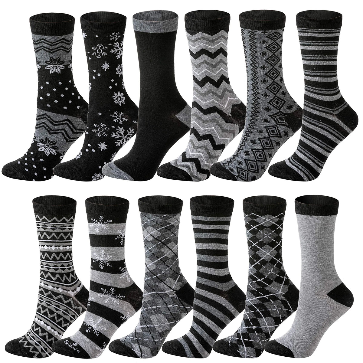 Women's Crew Socks - 12 Pack