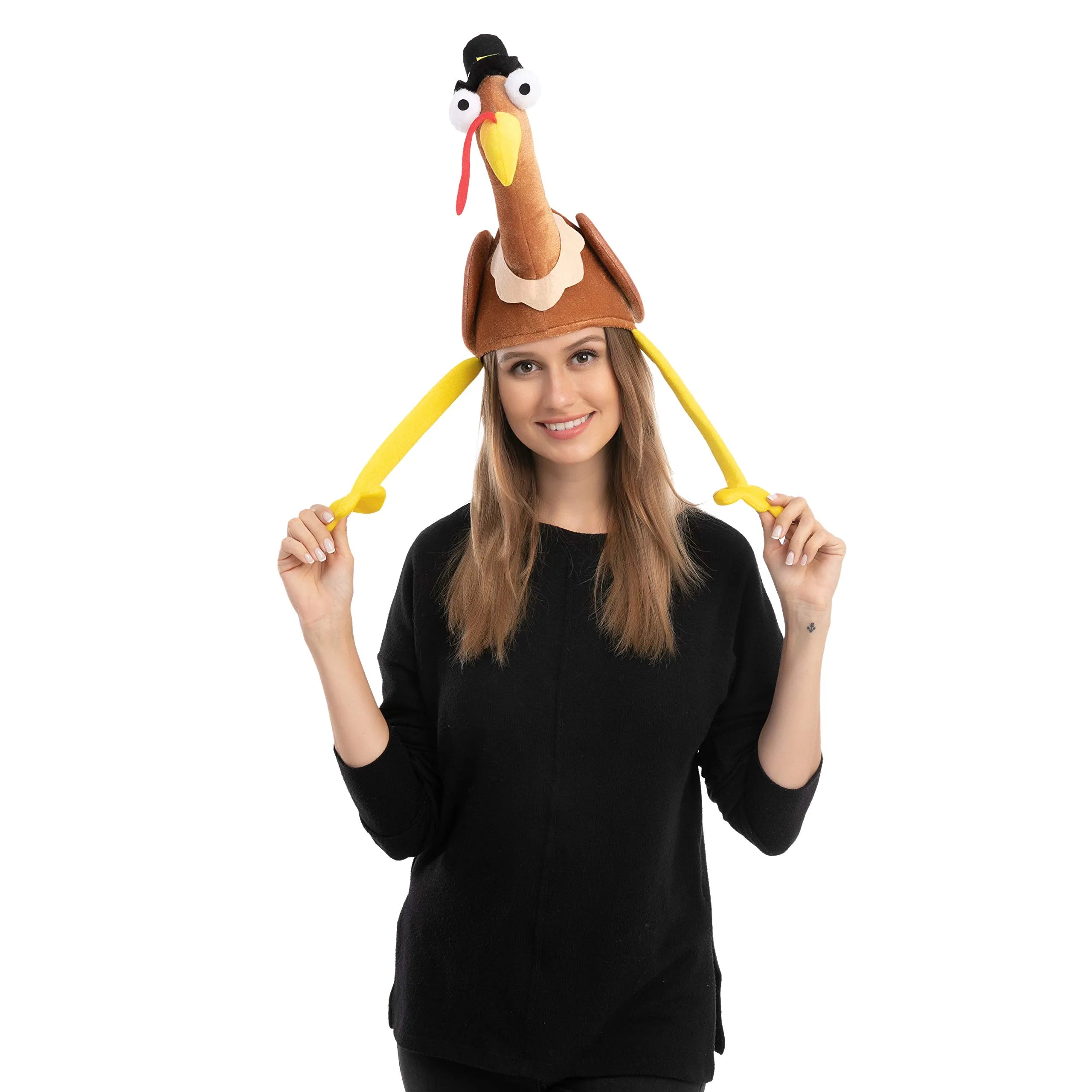 2-Pack Turkey Gobbler Hats for Thanksgiving