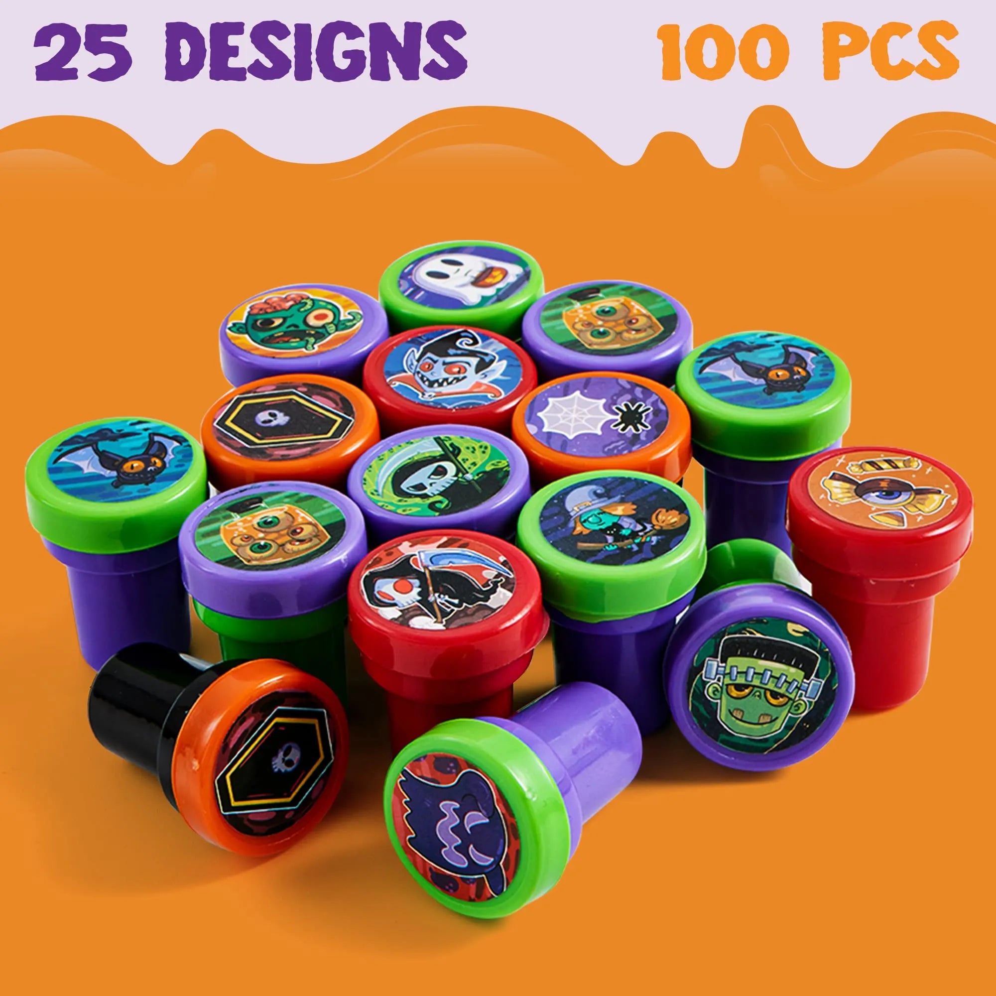 100 Assorted Halloween Stampers