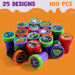 100 Assorted Halloween Stampers