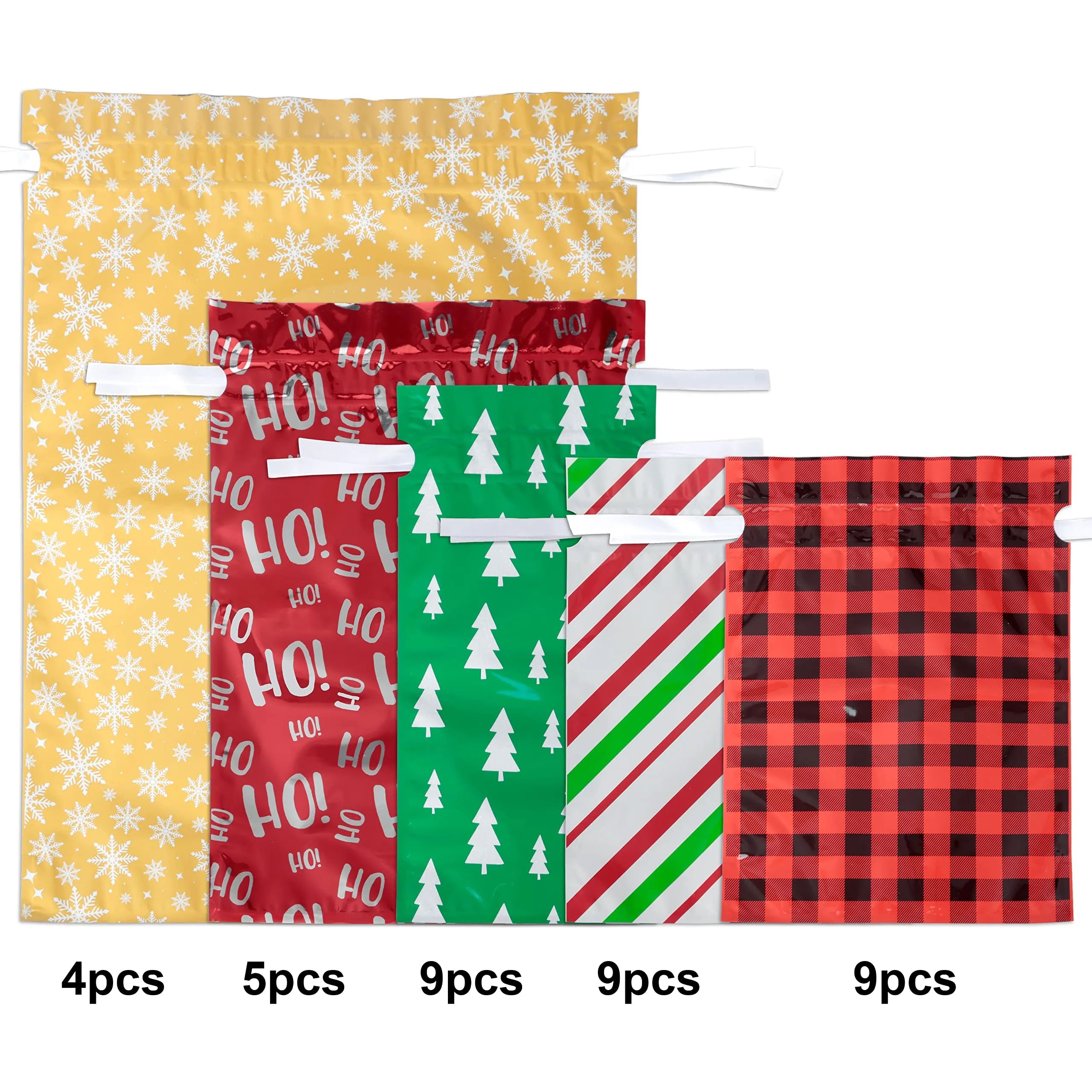 Christmas Drawstring Bags, 36 Pack