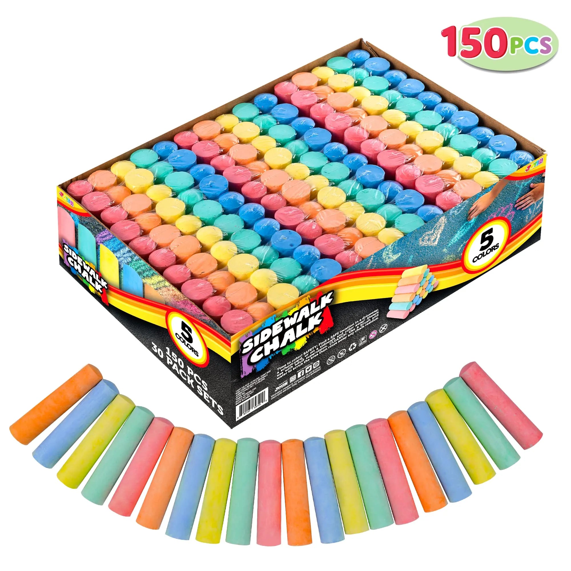 Sidewalk Chalk, 150 Pieces