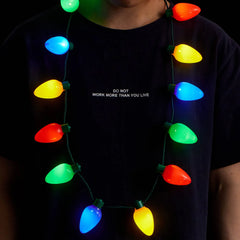 6 Pcs Christmas Necklace with 12 Light Bulbs