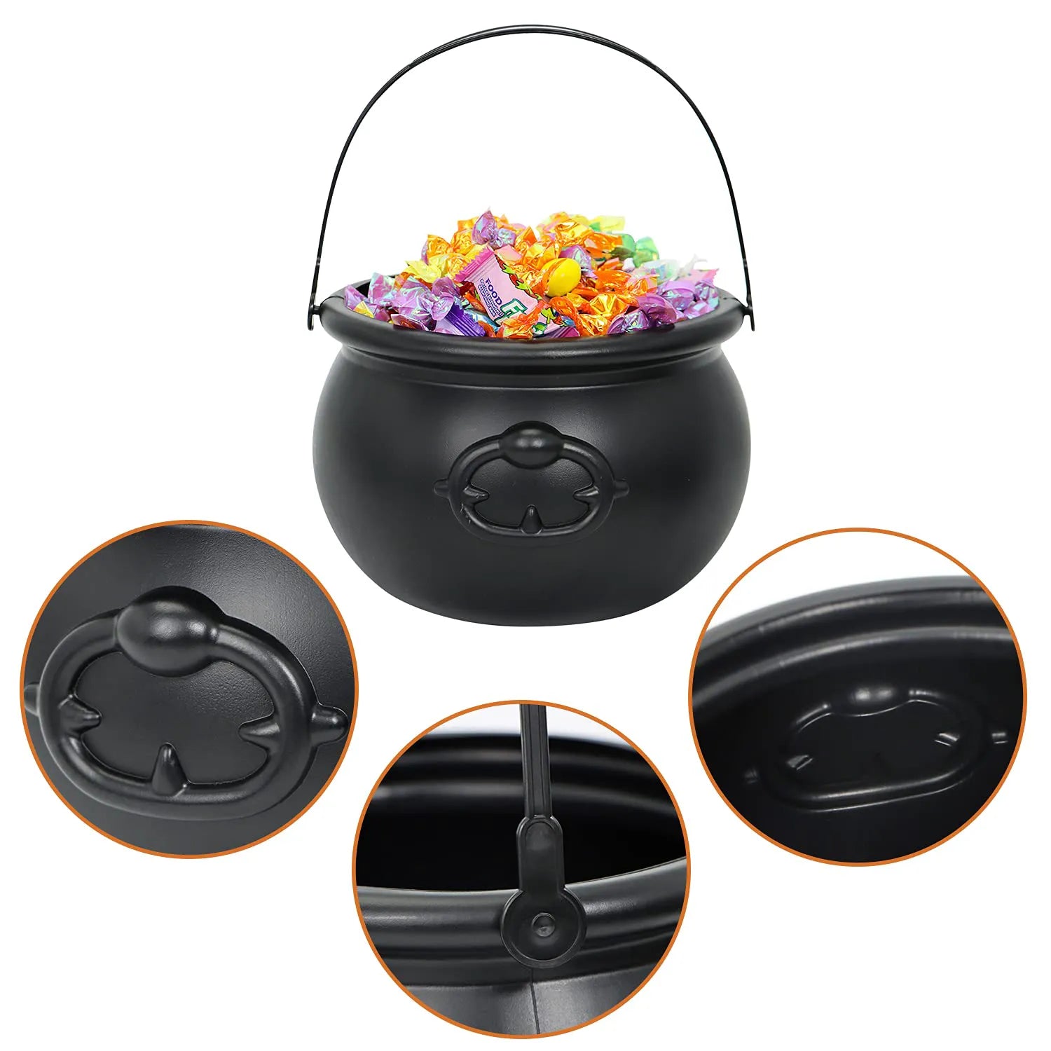Large Halloween Black Cauldron