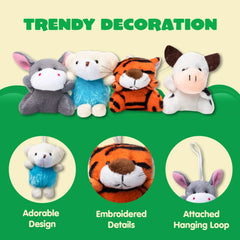 36-Piece Mini Plush Animal Toy Set (2.5 to 3 Inches, No Egg Shells)