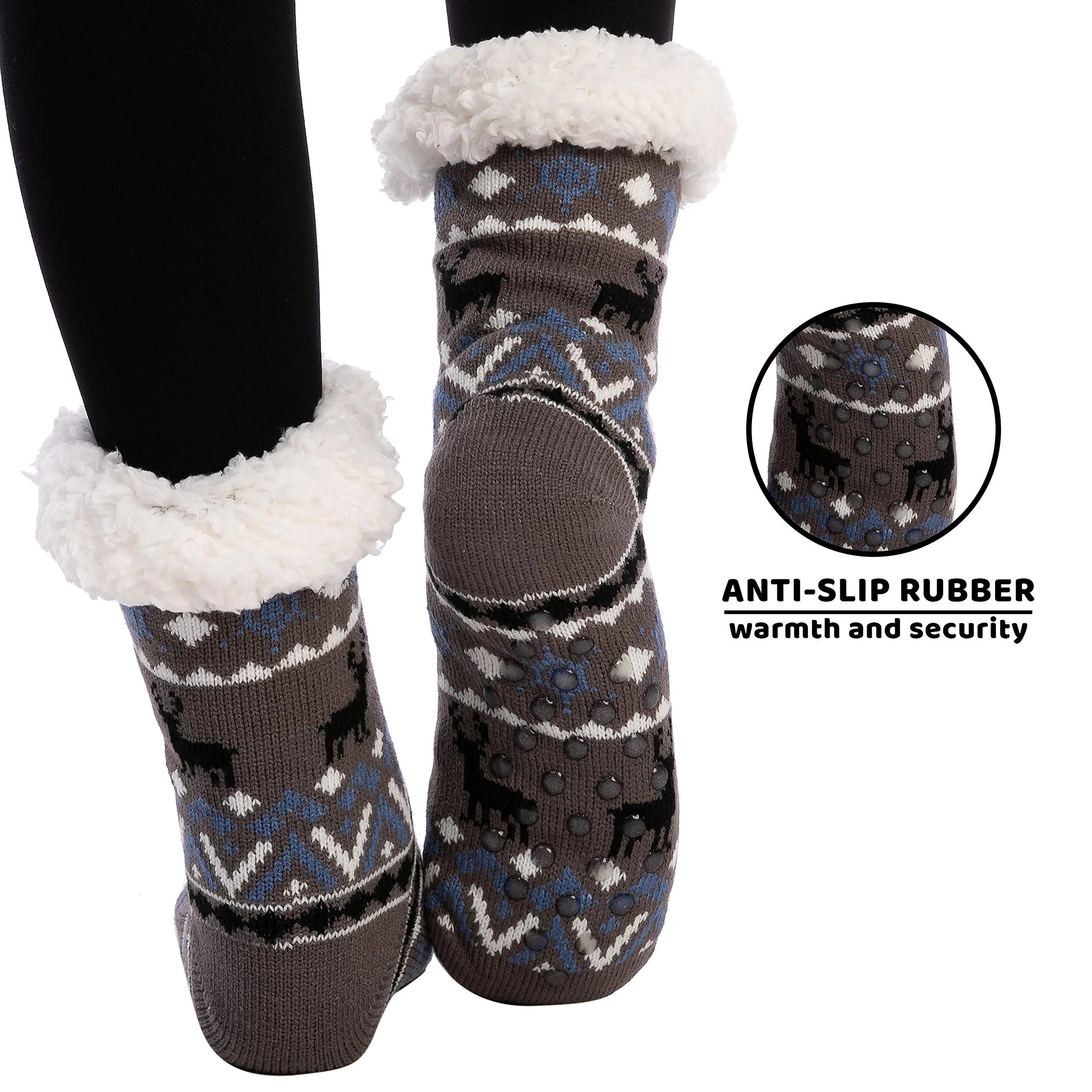 Premium Fleece Crew Socks - 4 Pack