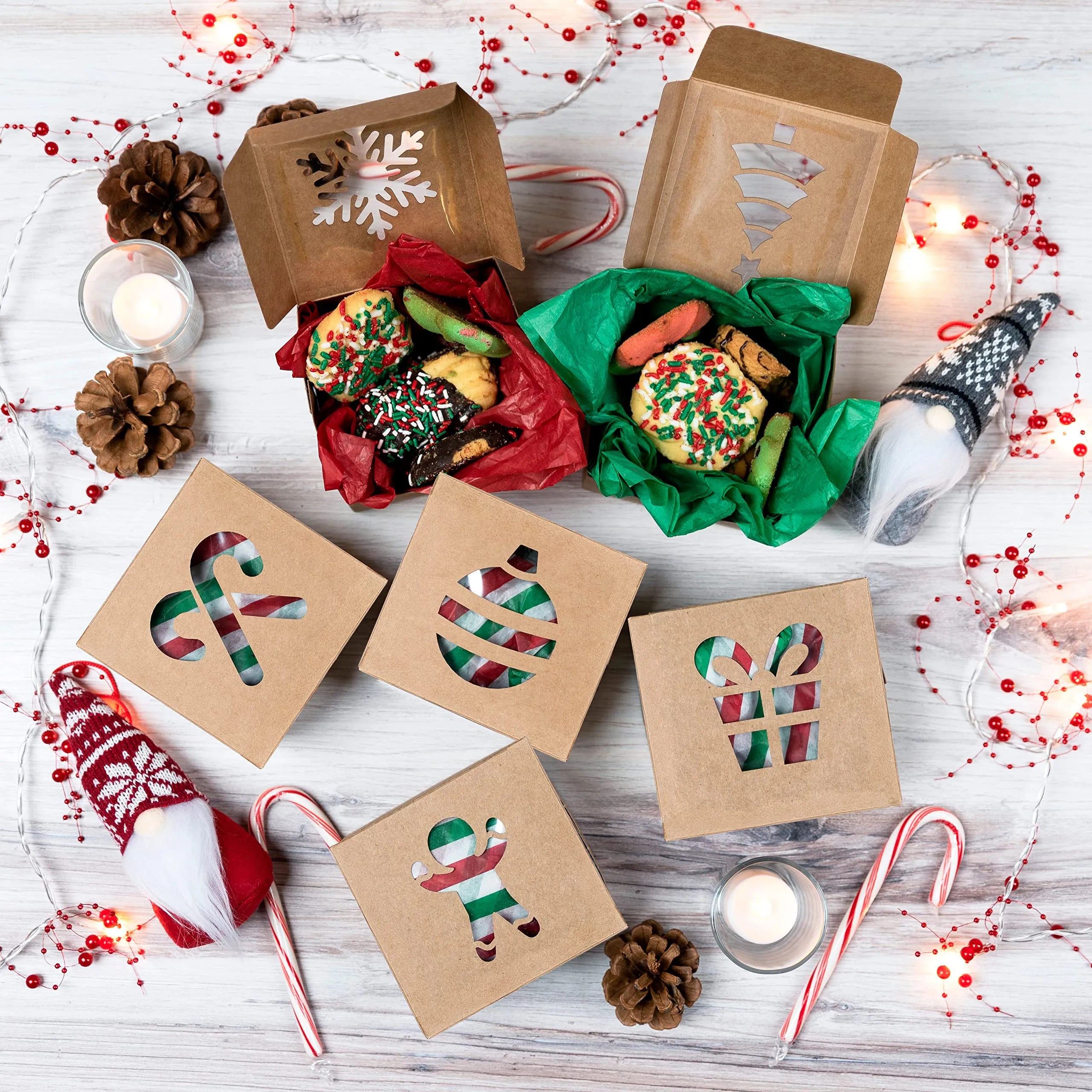 Brown Kraft Cookie Boxes (36 Pack)