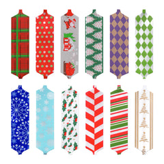 24 Christmas Gift Wrap Ribbon Pull Bows