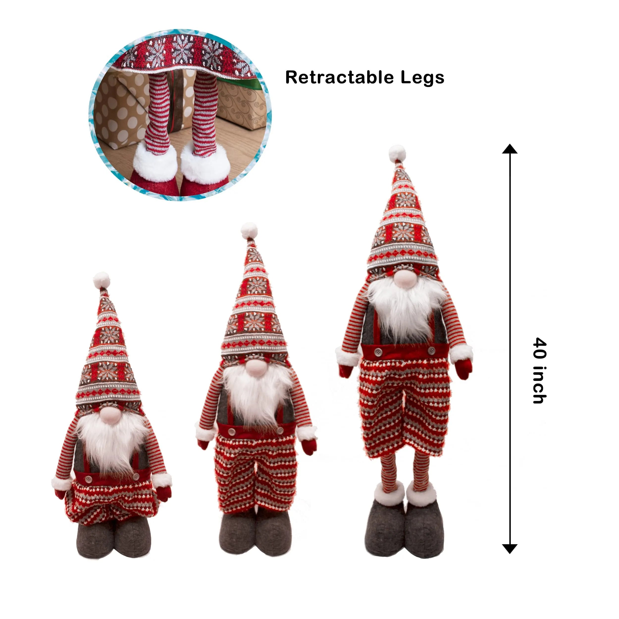 Tall Knitting Gnome Couple, 40 Inches
