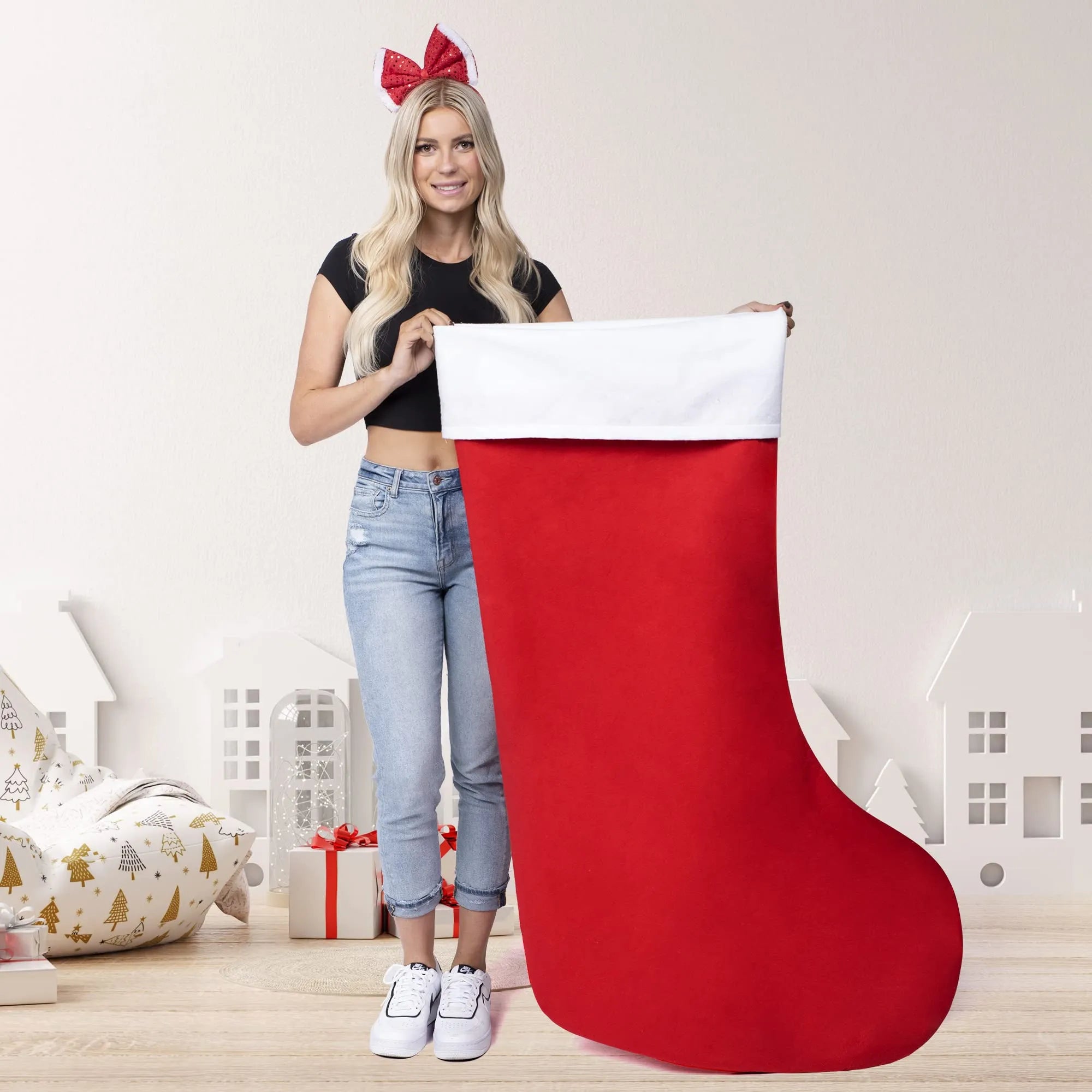 Large 54-Inch Christmas Stocking Decoration