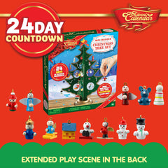 Tabletop Wooden Christmas Tree Advent Calendar