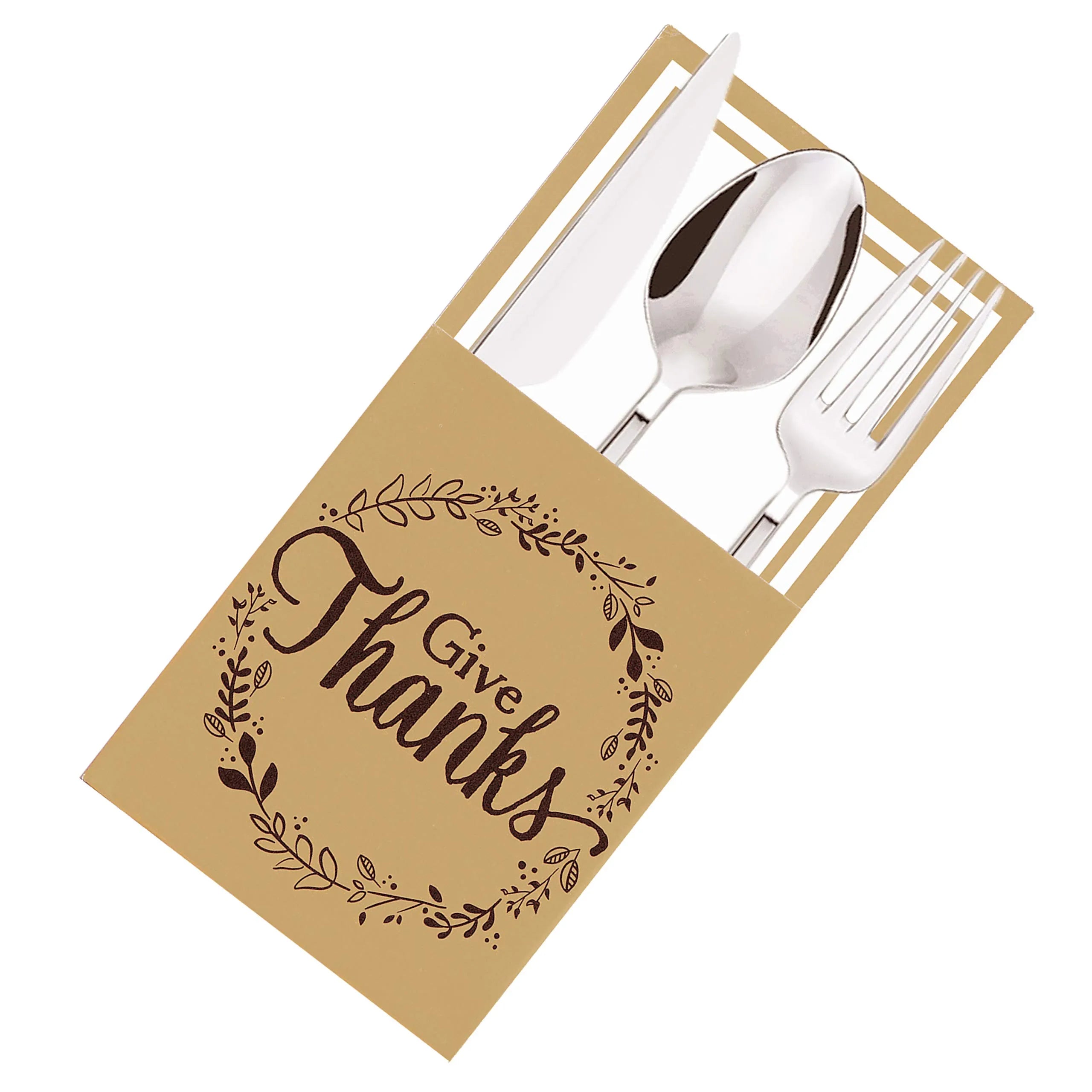 Thanksgiving Turkey Cutlery Decorative Utensil Holder, 36 Pieces