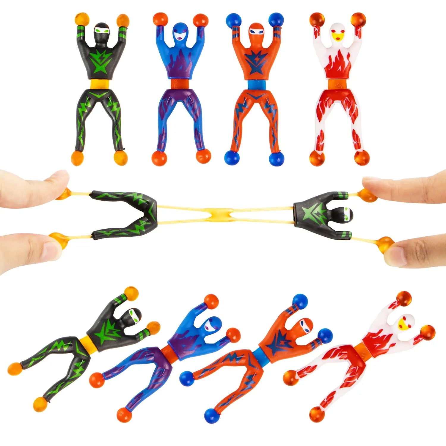 28 Pcs Sticky Climbing Ninja with Kids Valentine's Cards for Valentine Party Favors