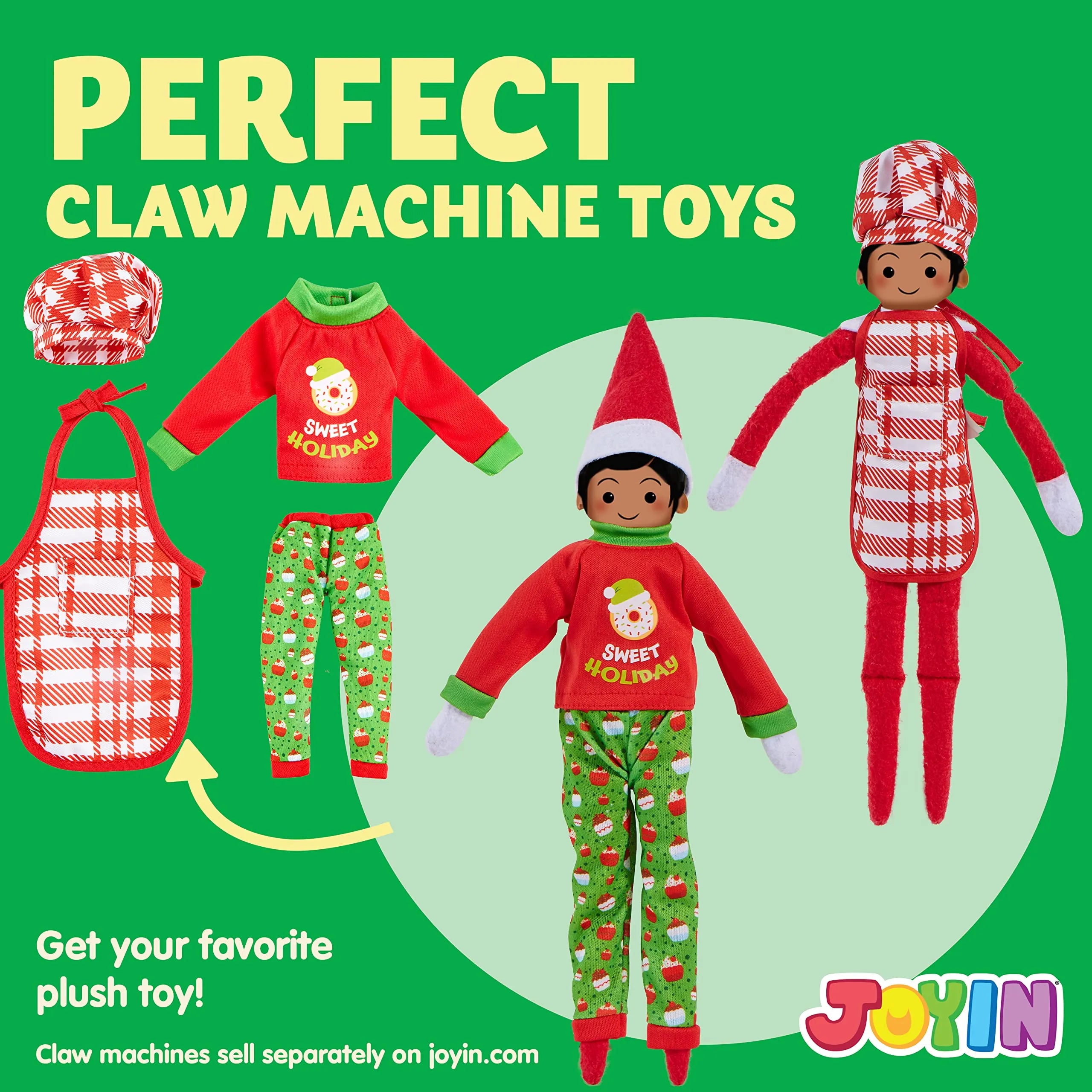 4-Pack Christmas Elf Doll Accessories