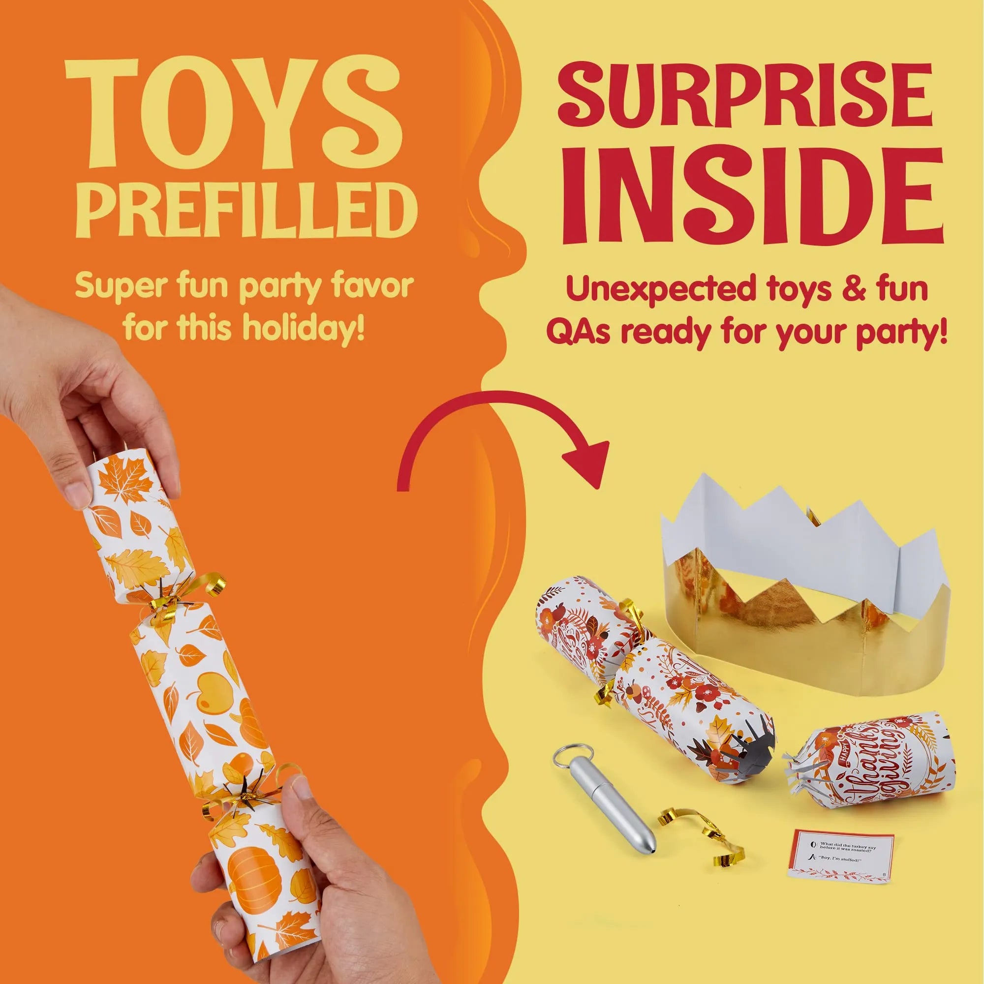 10Pcs Thanksgiving Cracker Set Design - Classic