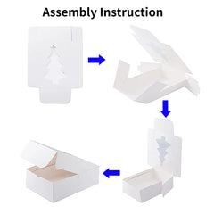 White Treat Boxes with Window, 24 Count