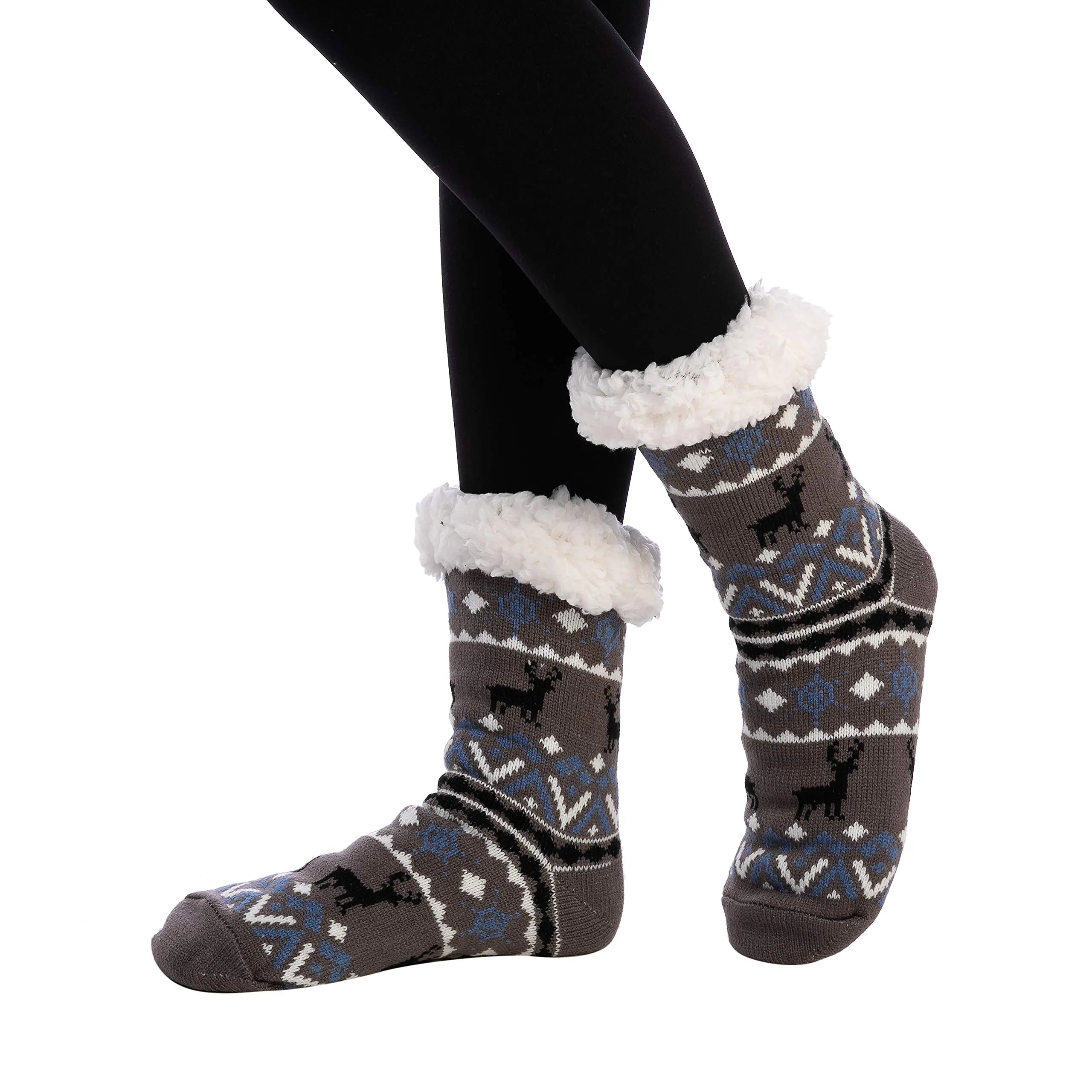 Premium Fleece Crew Socks - 4 Pack