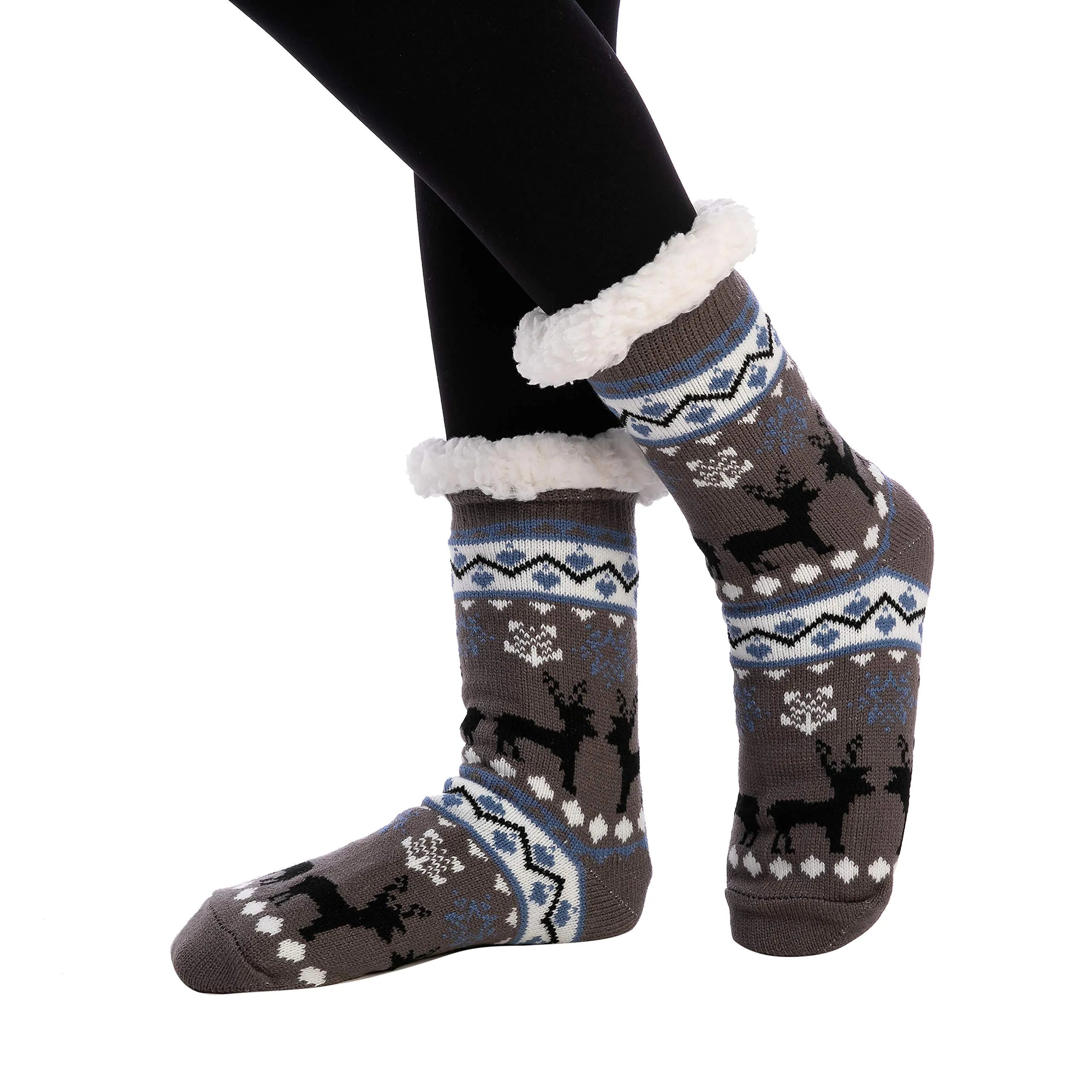 Premium Fleece Crew Socks - 4 Pack
