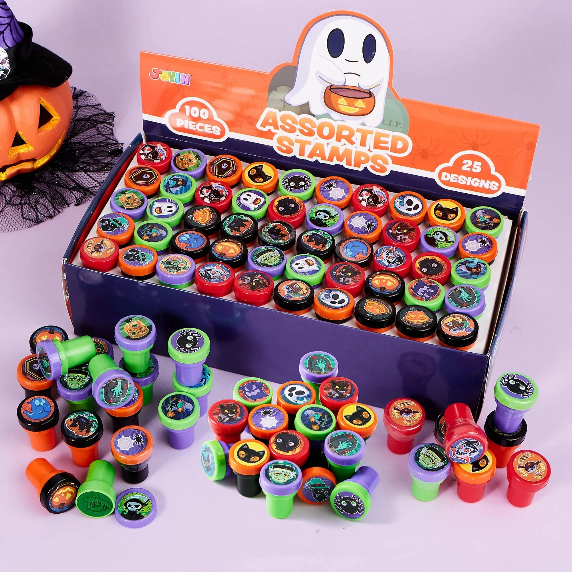 100 Assorted Halloween Stampers