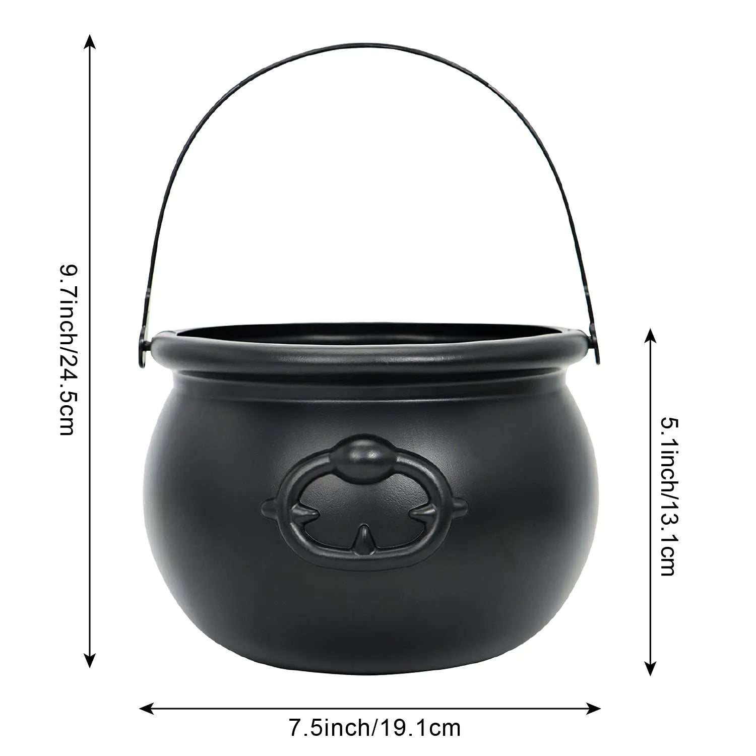 Large Halloween Black Cauldron