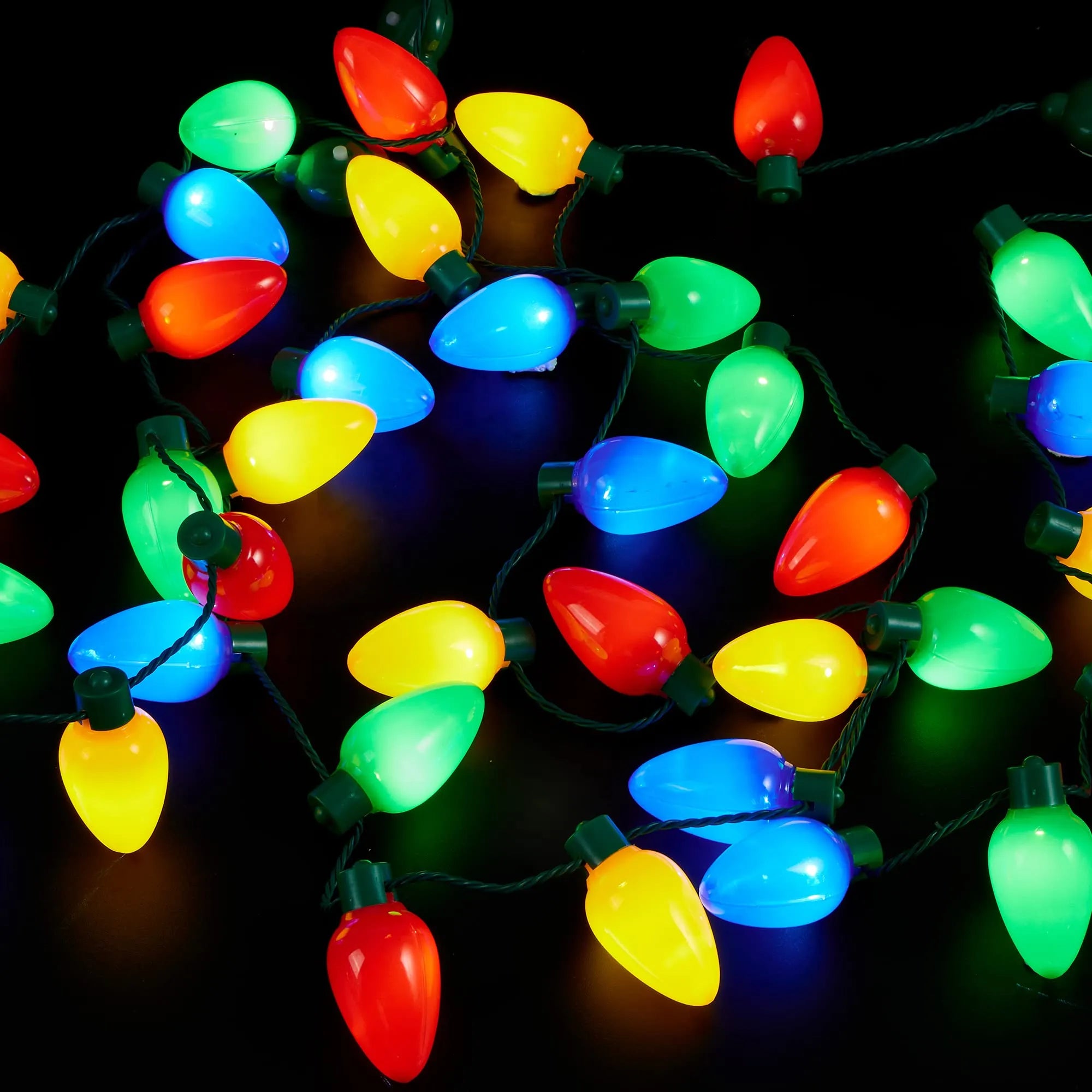 6 Pcs Christmas Necklace with 12 Light Bulbs