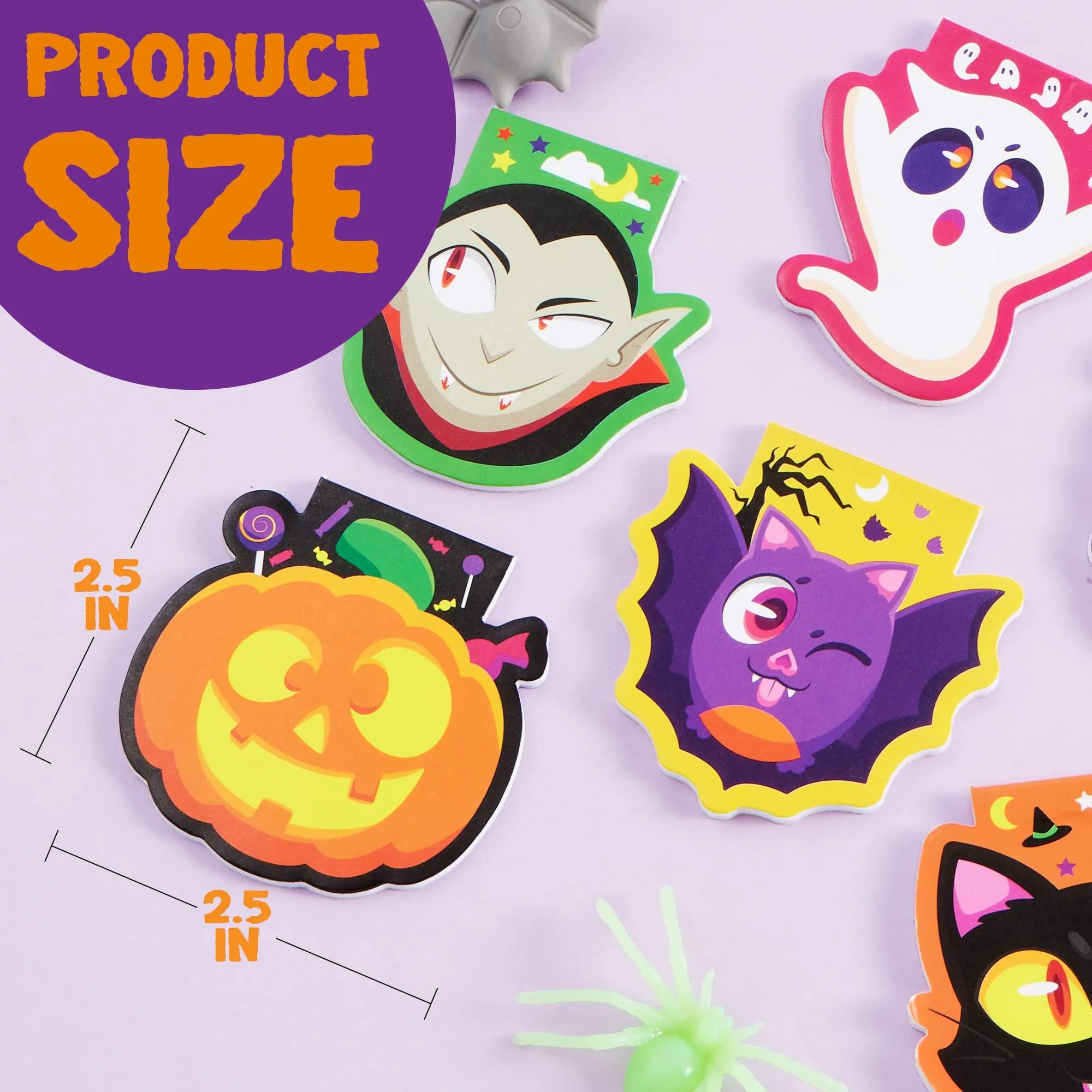 Halloween Spooky Characters Mini Notepad Set (60 Pack)