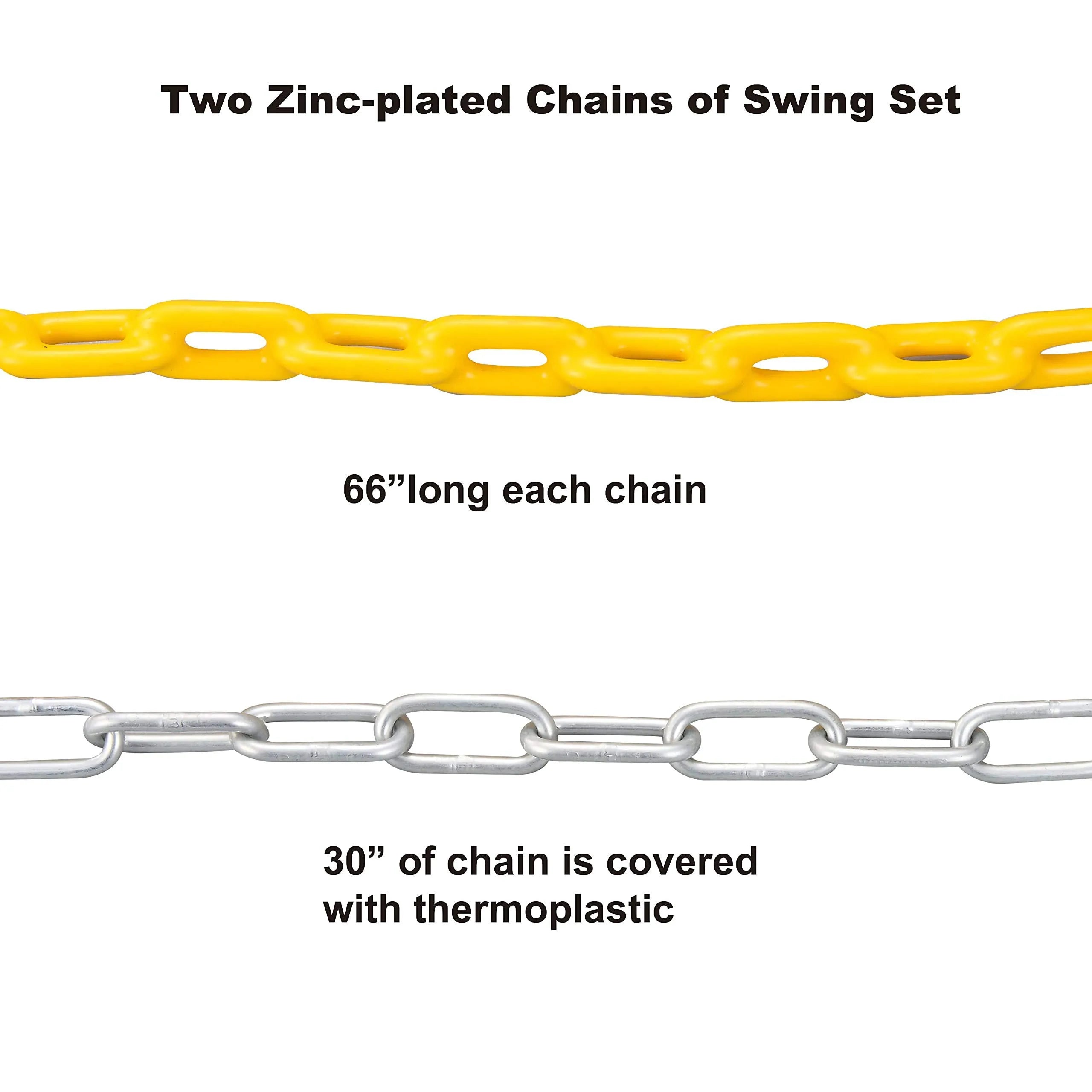 TURFEE Green Swing Seat with 66-Inch Chain
