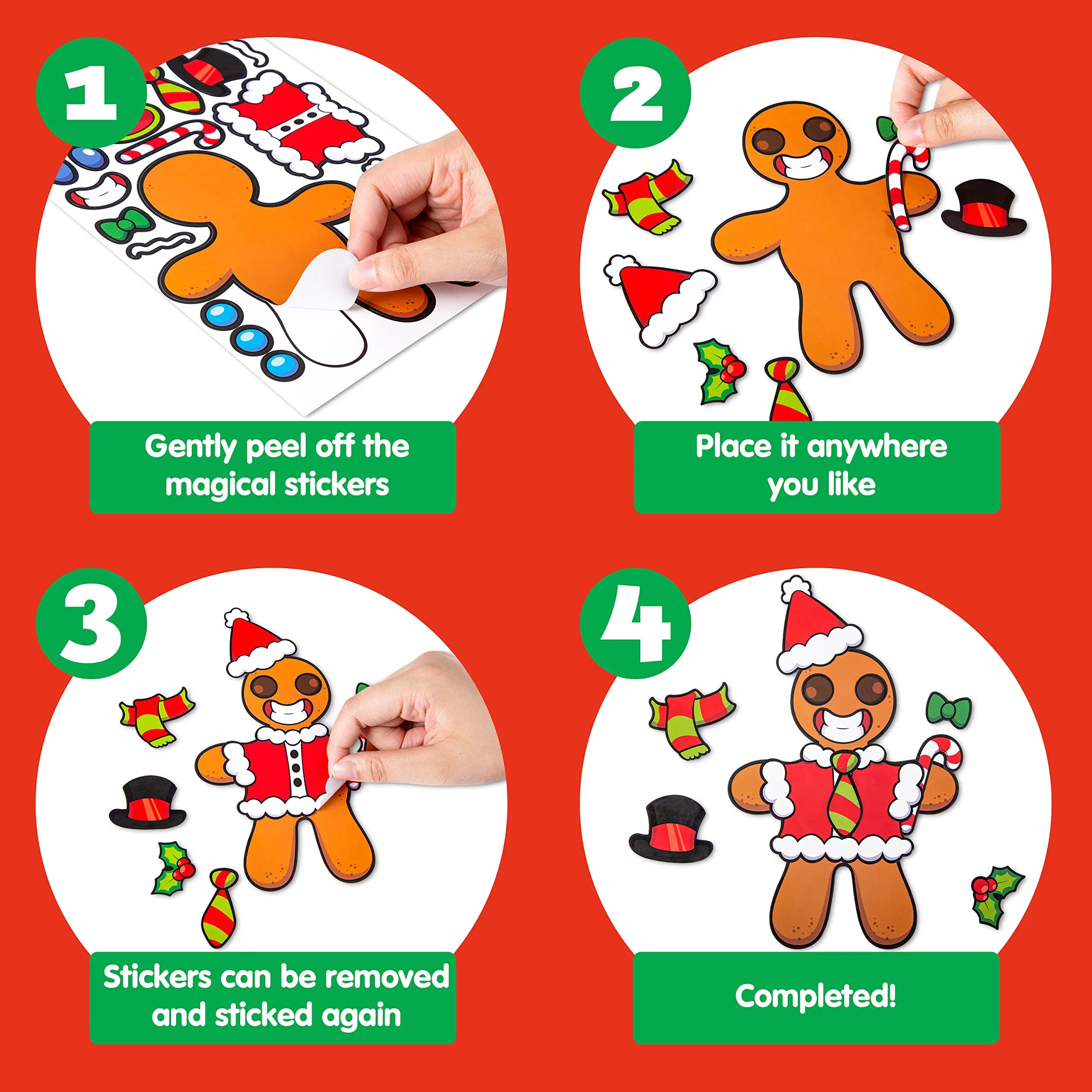 Make-a-Face Gingerbread Set with Trees, 36 Pieces
