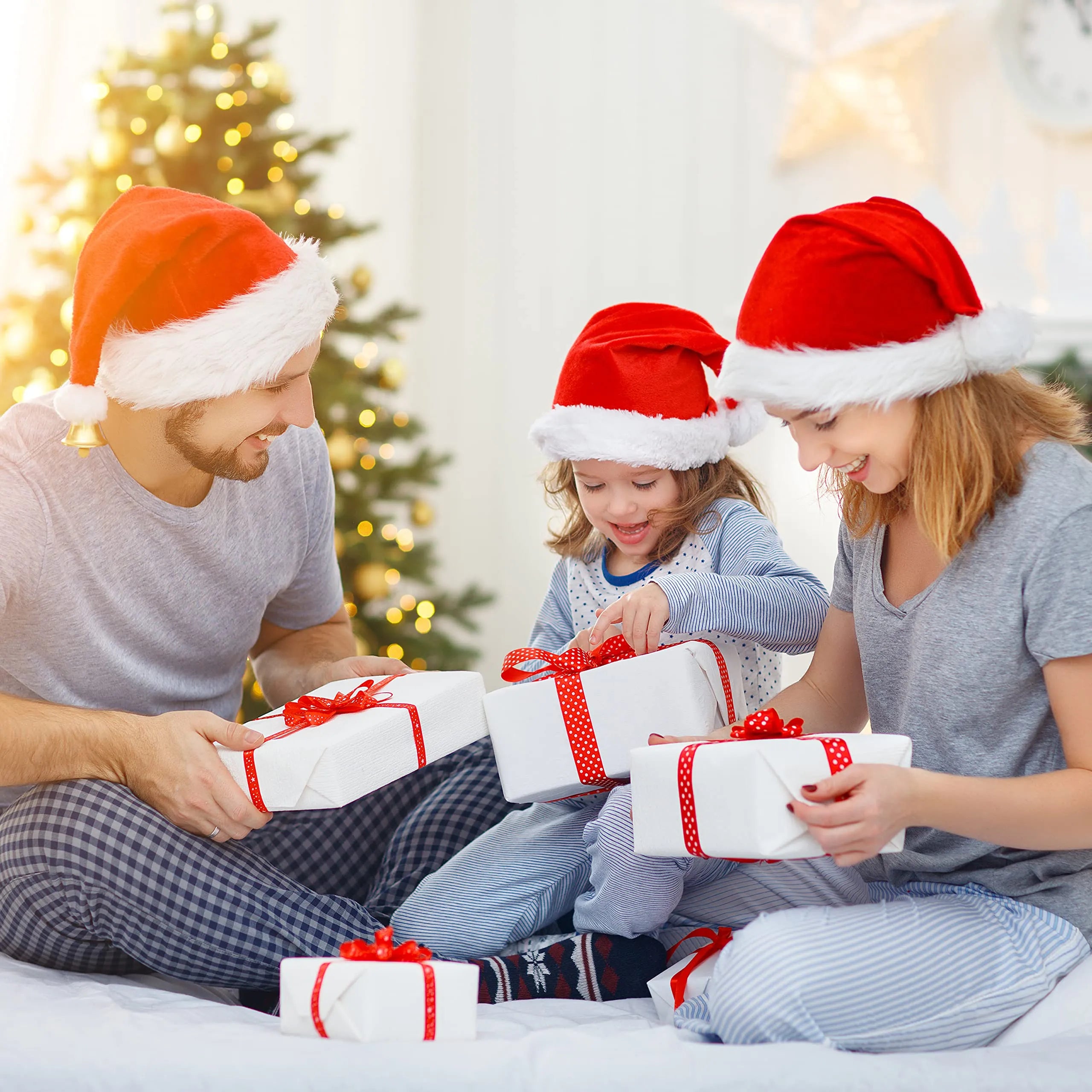 Premium Christmas Santa Hats (12-Pack)