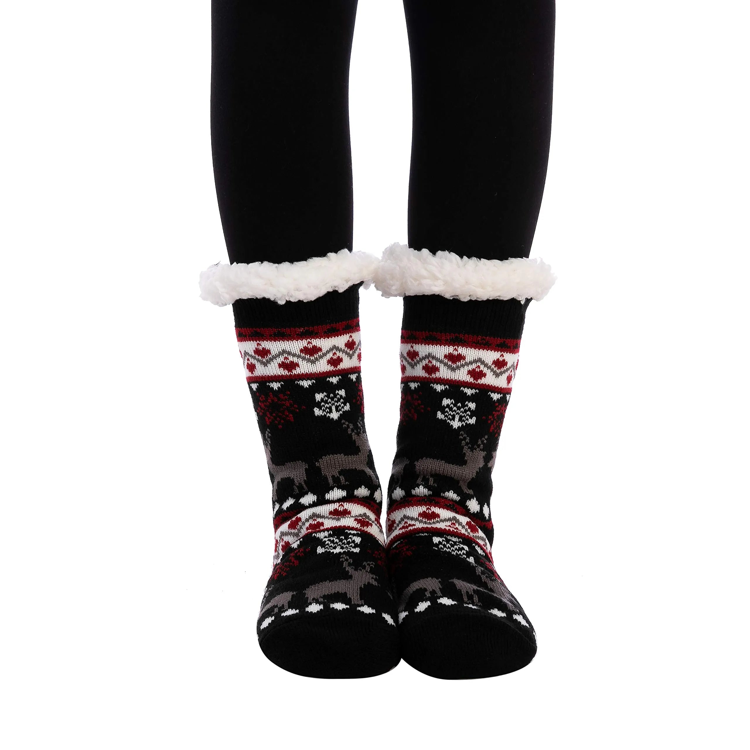 Premium Fleece Crew Socks - 4 Pack