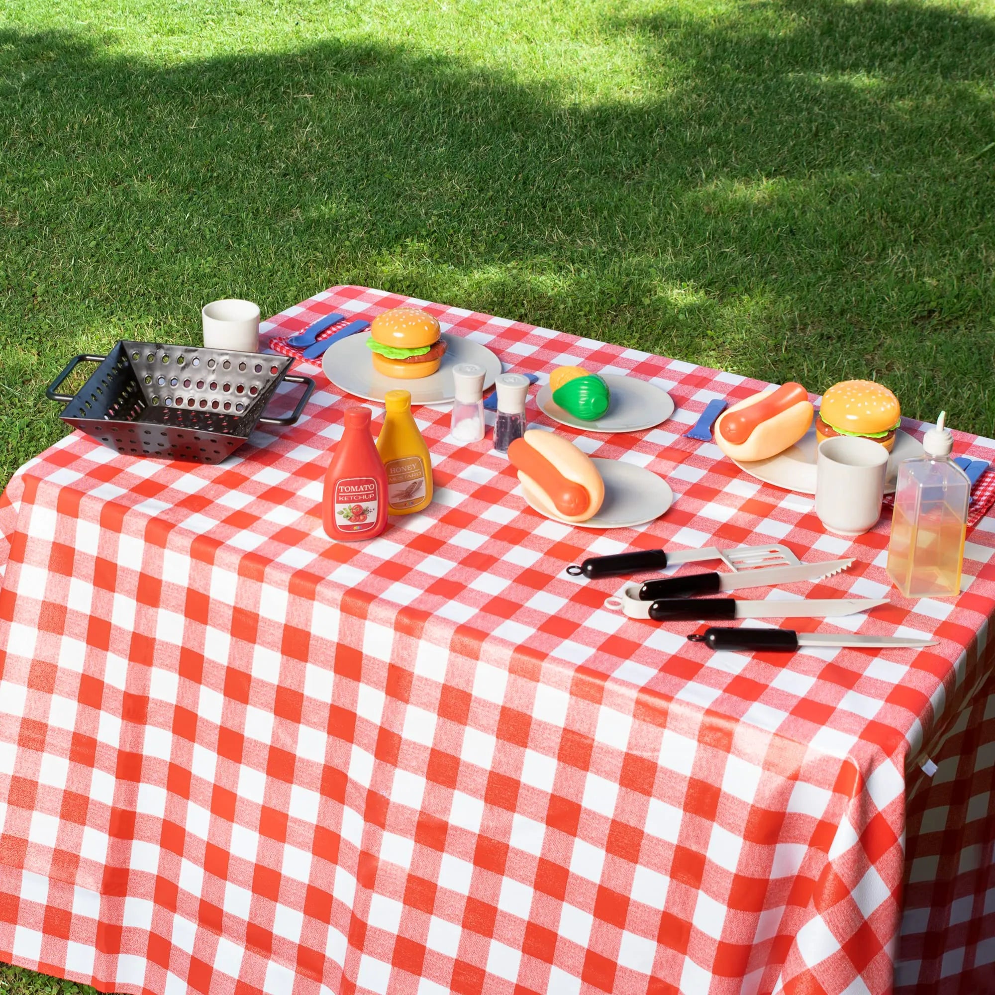 PLAY-ACT Barbecue Food & Accessories Toy Set, 27 Pieces