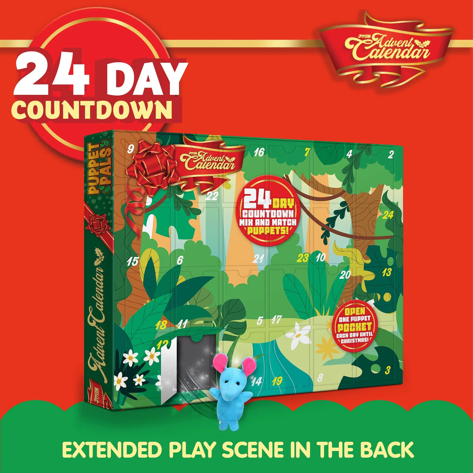 24-Piece Finger Puppets Advent Calendar