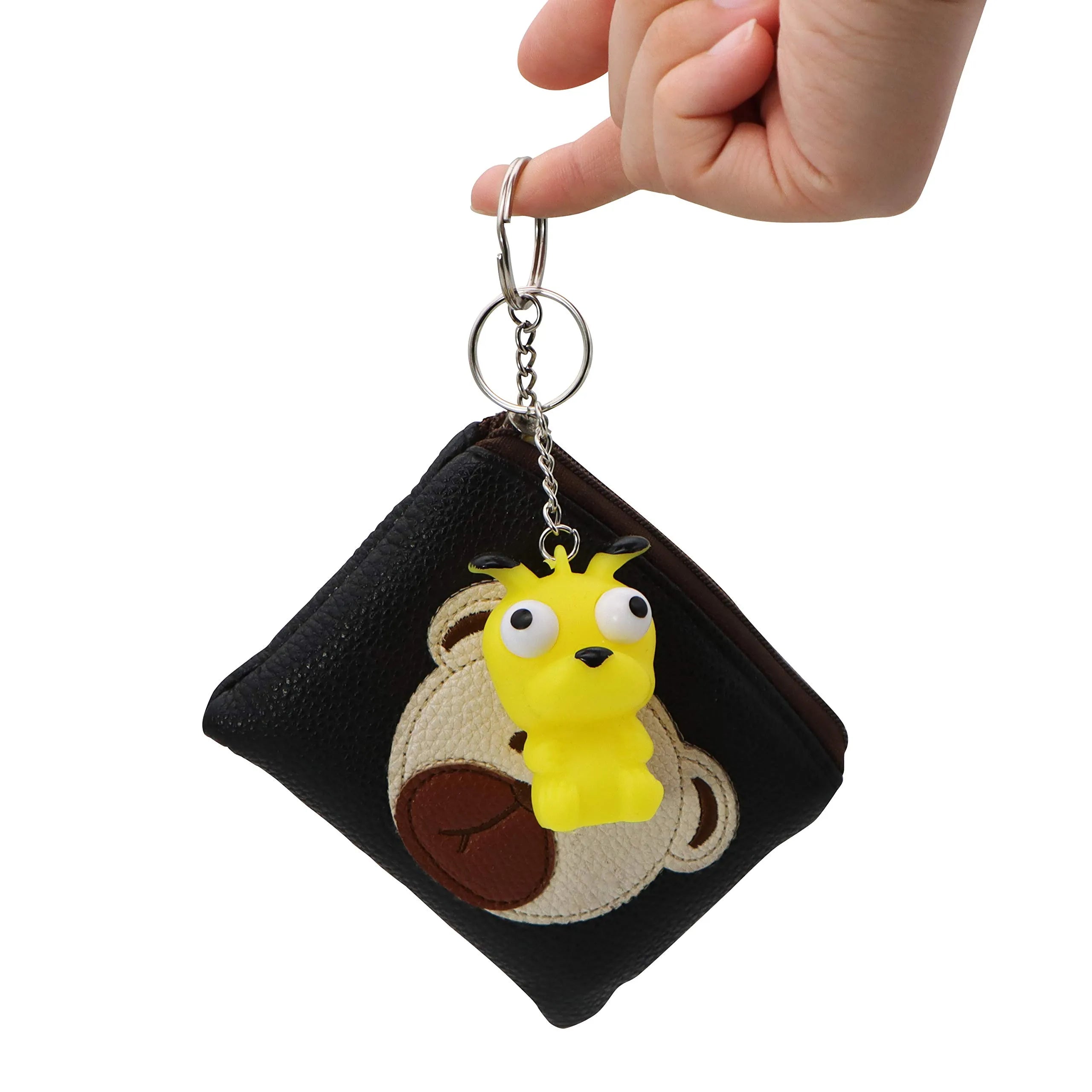 28Pcs Animal Keychains with Bulging Eyes and Kids Valentines Cards