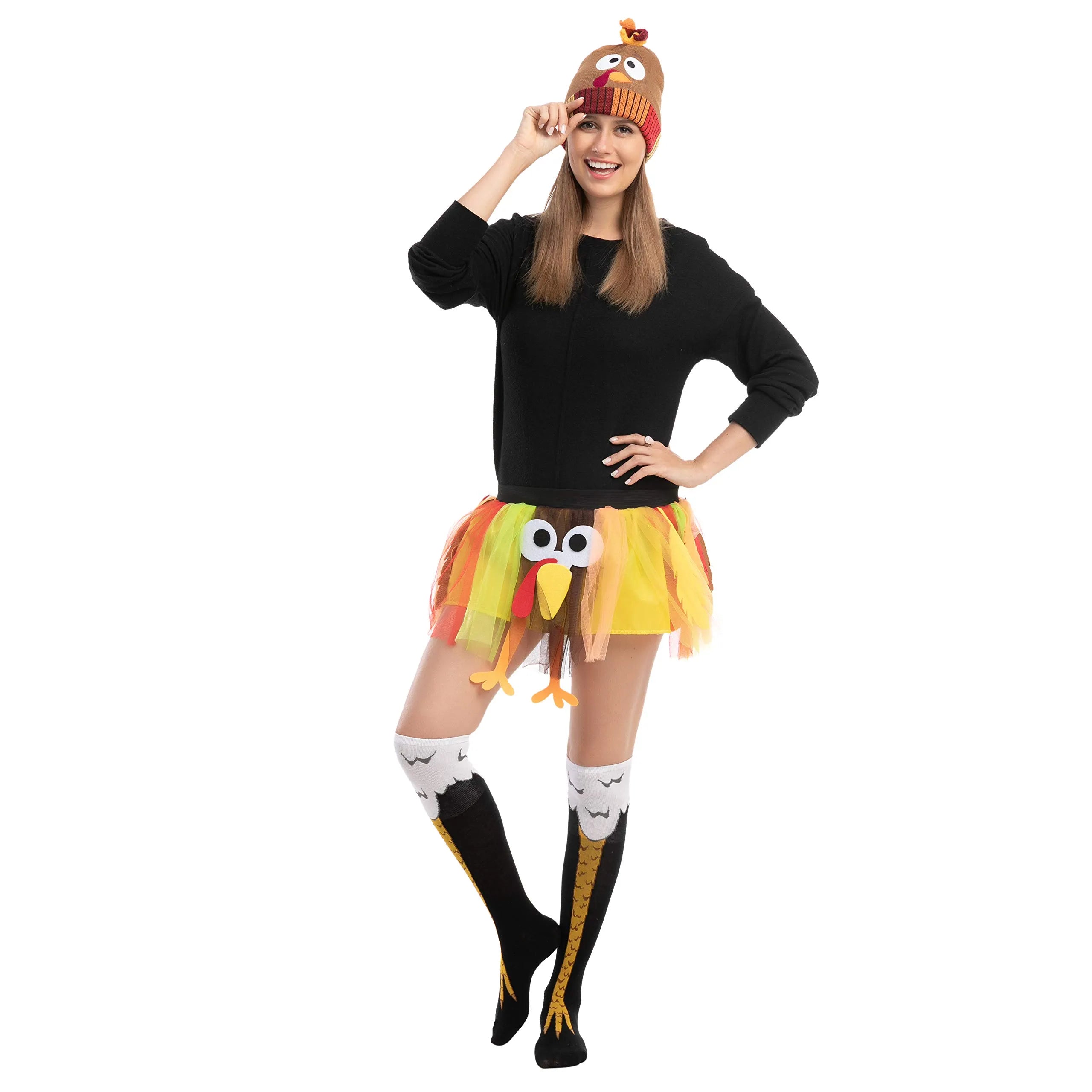 2-Piece Thanksgiving Pom-Pom Beanie Hats