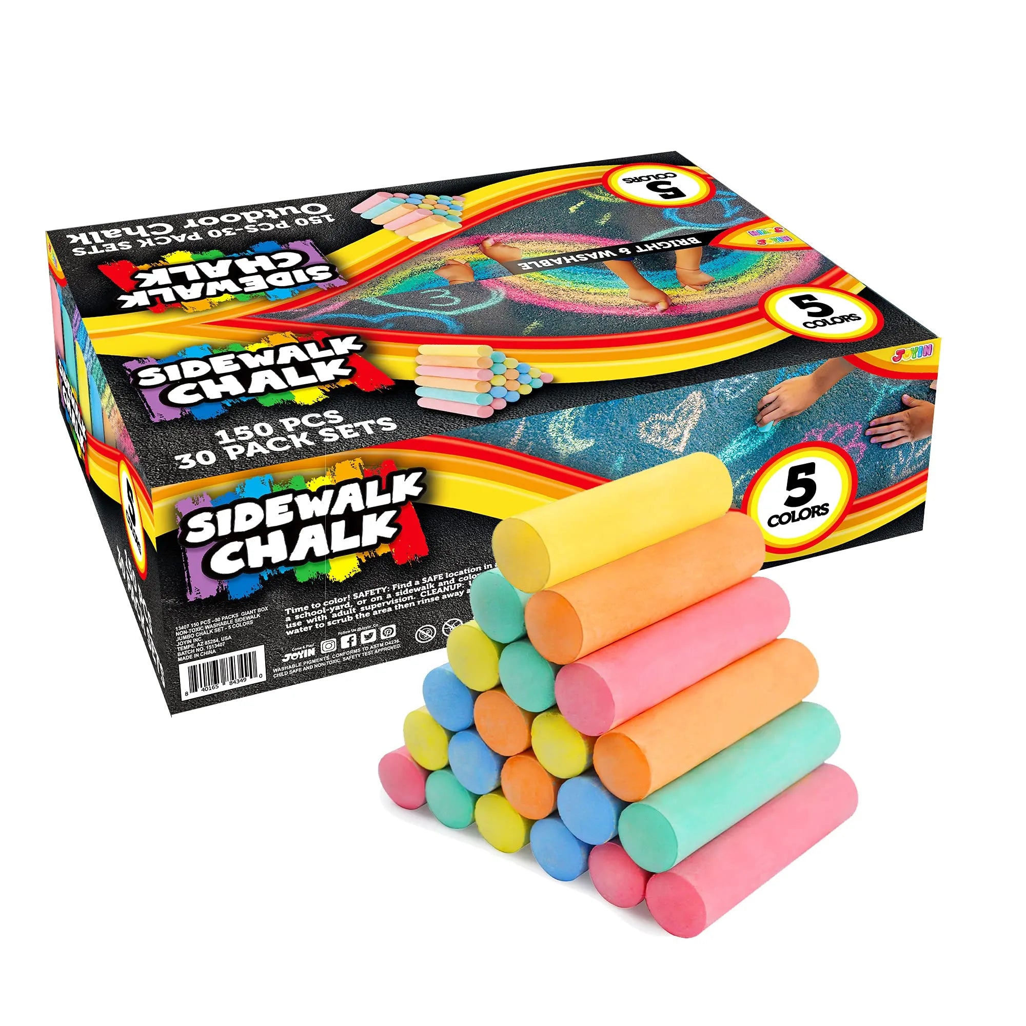Sidewalk Chalk, 150 Pieces