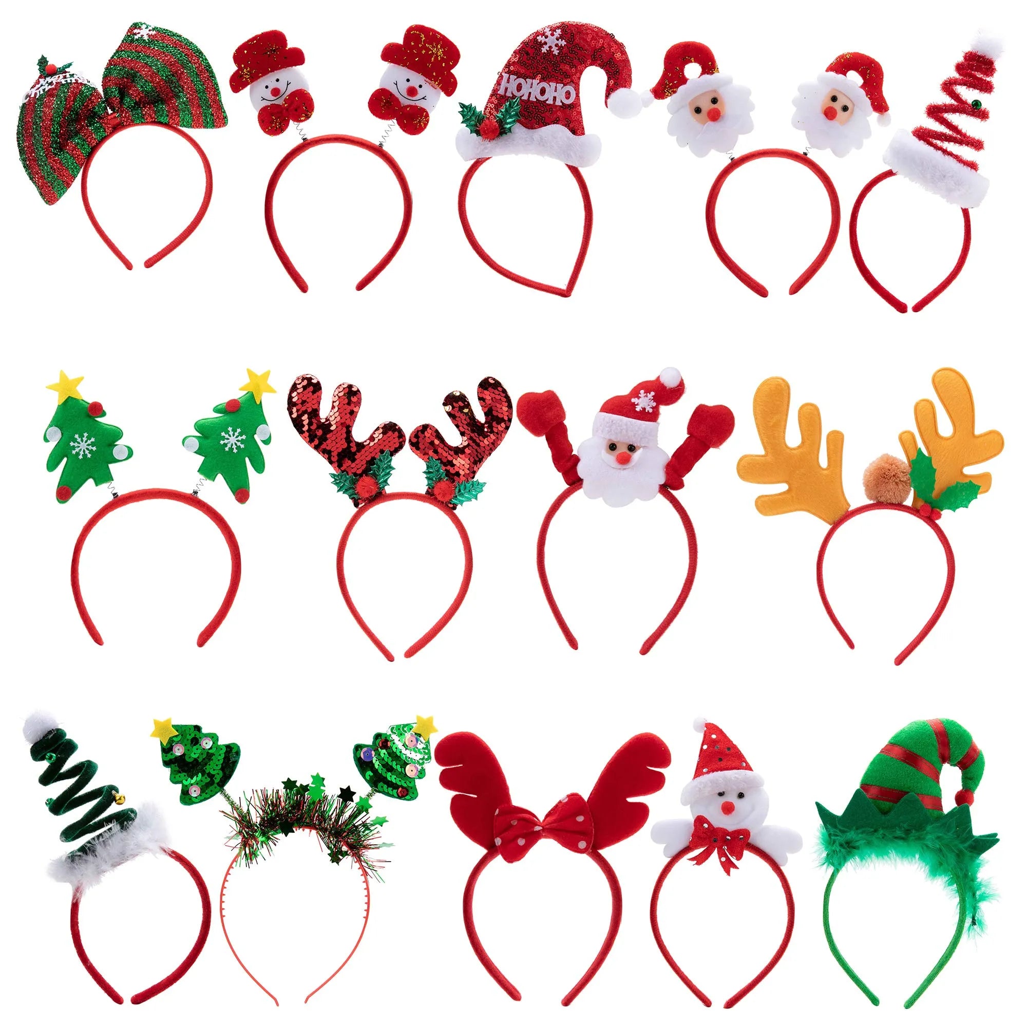14 Christmas Headbands with Different Designs