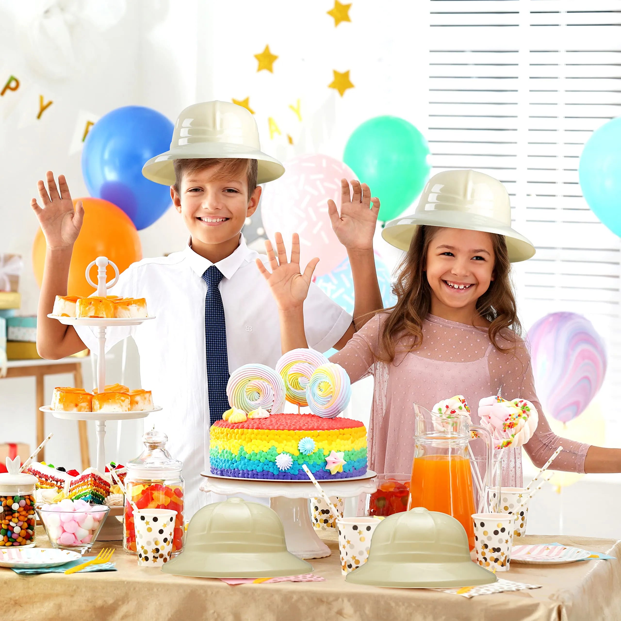 Jungle Theme Animals Explorer Party Hat, 24 Pcs